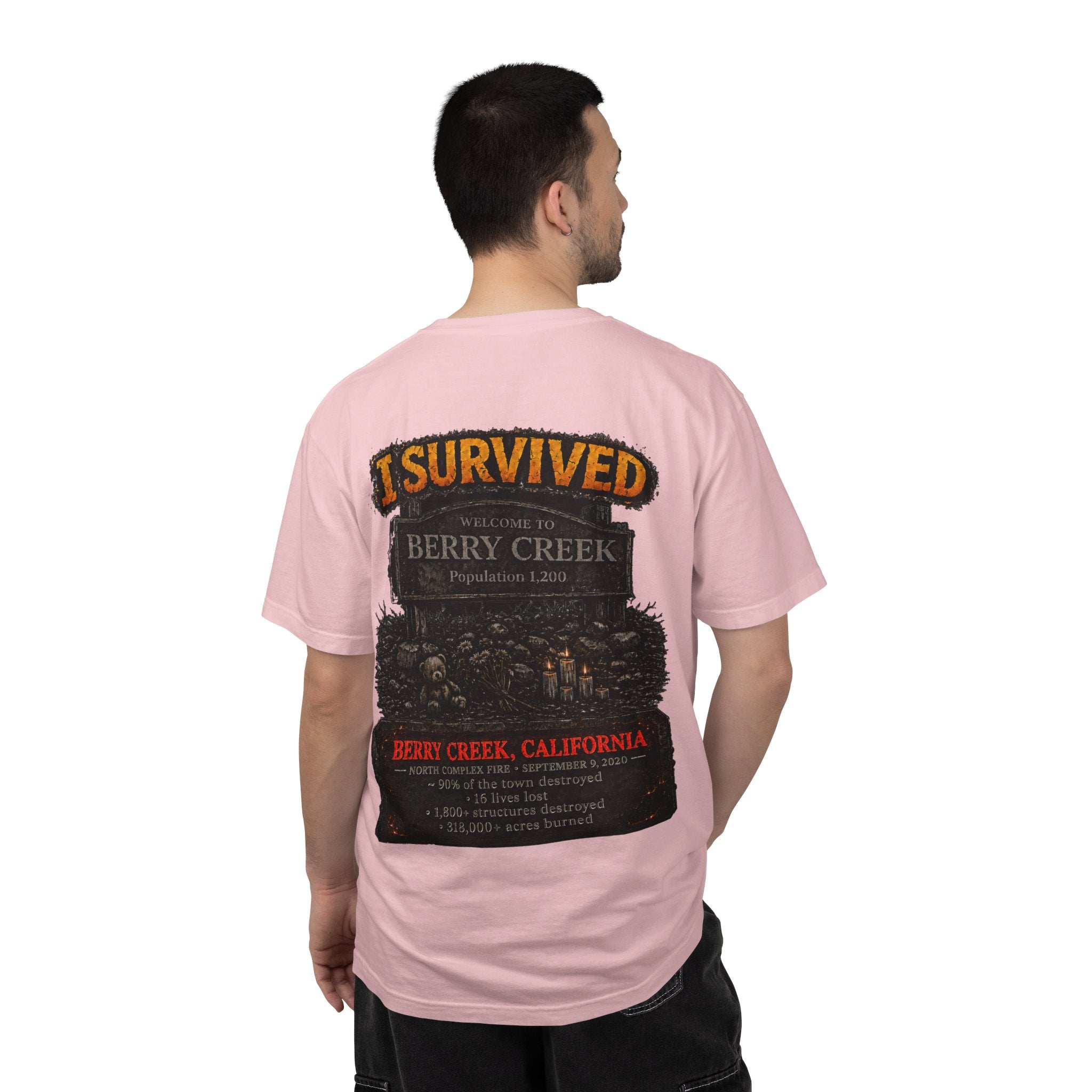 I Survived 2020 — Director's Cut S2:E1 "Berry Creek" | Wildfire Edition Memorial Unisex Garment-Dyed T-shirt