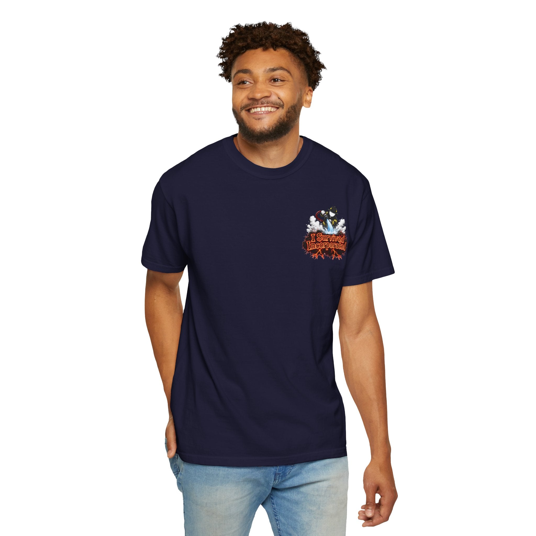 I Survived 2020 — "Please Stand By" Test Pattern Tee Wildfire Signal Edition Summer Premiere Unisex Garment-Dyed T-shirt