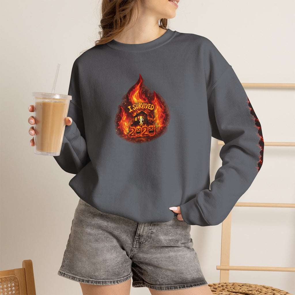 I Survived 2020 — WILDFIRES S2:E3: Director's Cut "The California Wildfires" Memorial Unisex Heavy Blend™ Crewneck Sweatshirt
