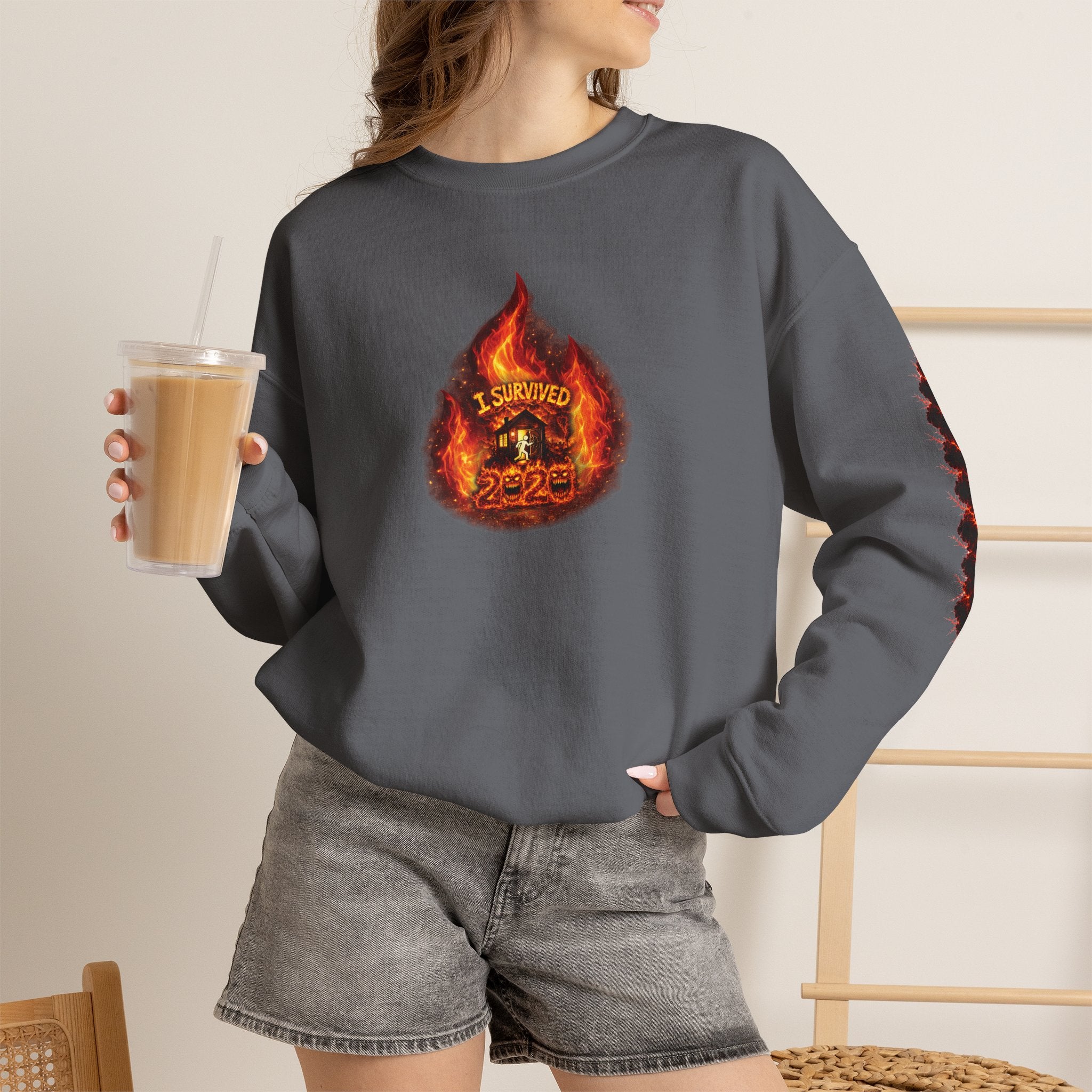 I Survived 2020 — WILDFIRES S2:E3: Director's Cut "The California Wildfires" Memorial Unisex Heavy Blend™ Crewneck Sweatshirt
