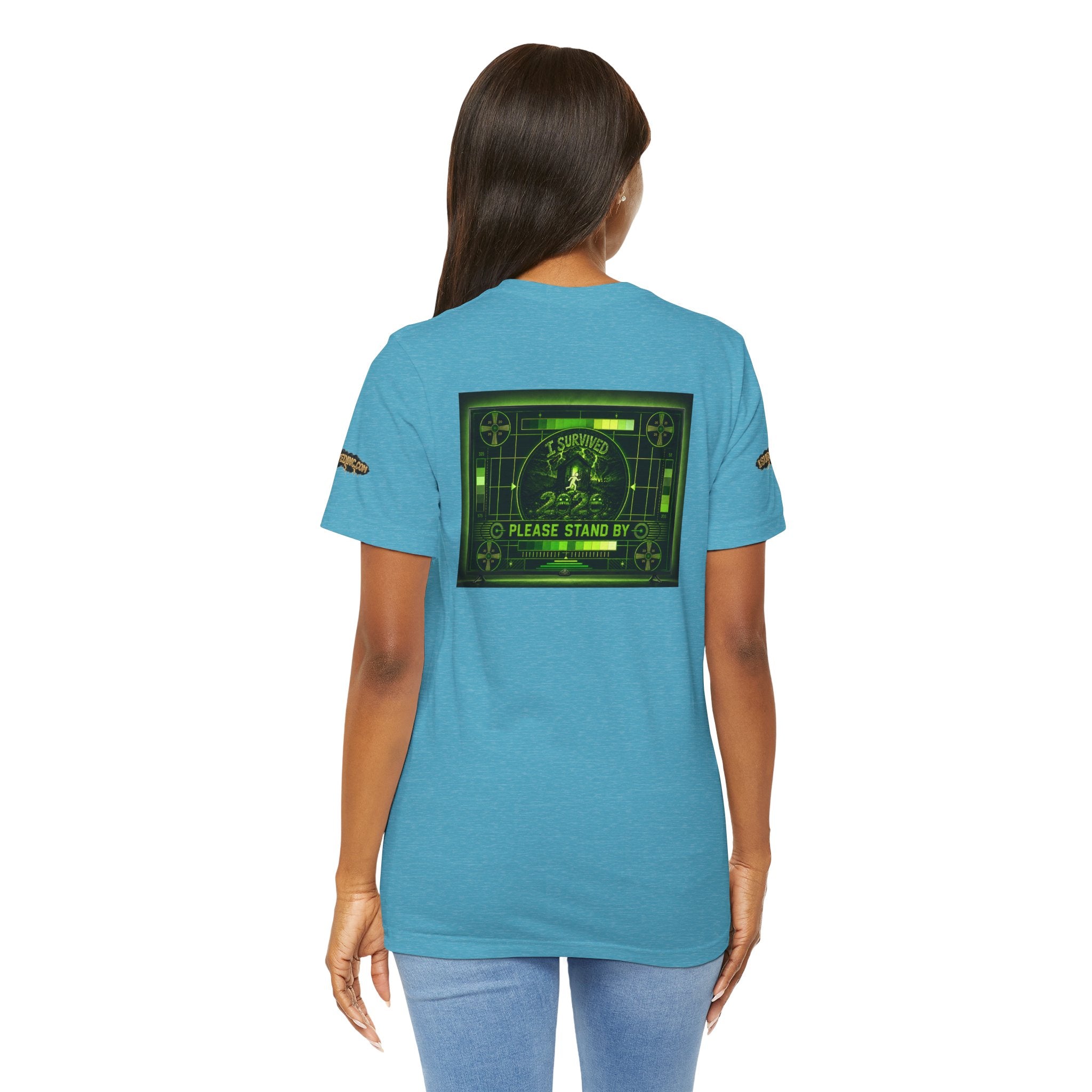 I Survived 2020 — "Please Stand By" Test Pattern Toxic Signal Tee Special Edition Summer Premiere Unisex Jersey Short Sleeve Tee