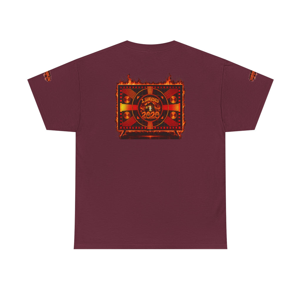 I Survived 2020 — "Please Stand By" Test Pattern Tee Wildfire Signal Special Edition Summer Premiere Unisex Heavy Cotton Tee
