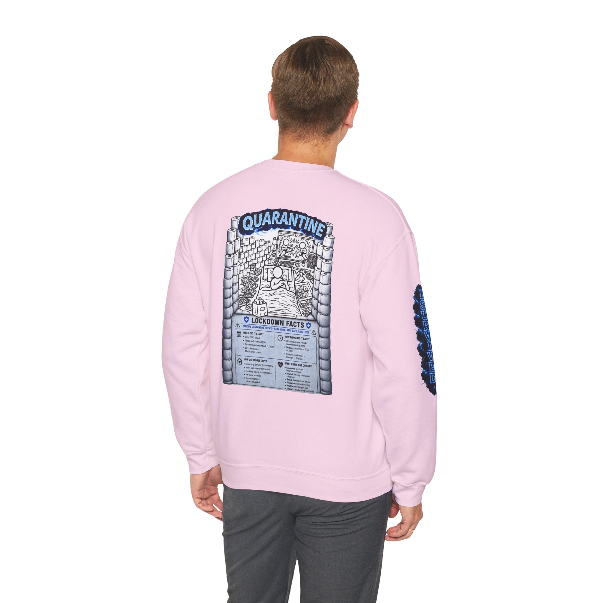 I Survived 2020 —  LOCKDOWN S3:E1: Director's Cut Special Edition "Quarantine" Unisex Heavy Blend™ Crewneck Sweatshirt