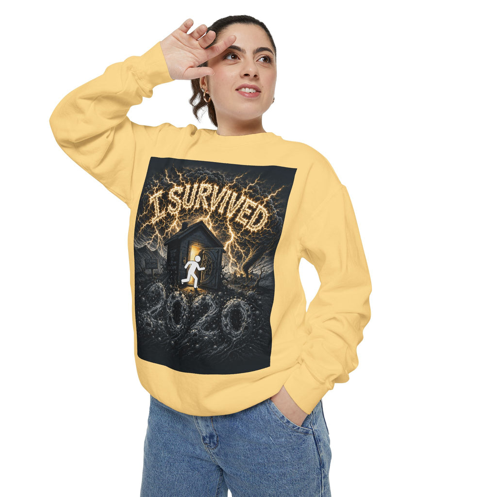 I Survived 2020 — Original PILOT Design Unisex Garment-Dyed Sweatshirt