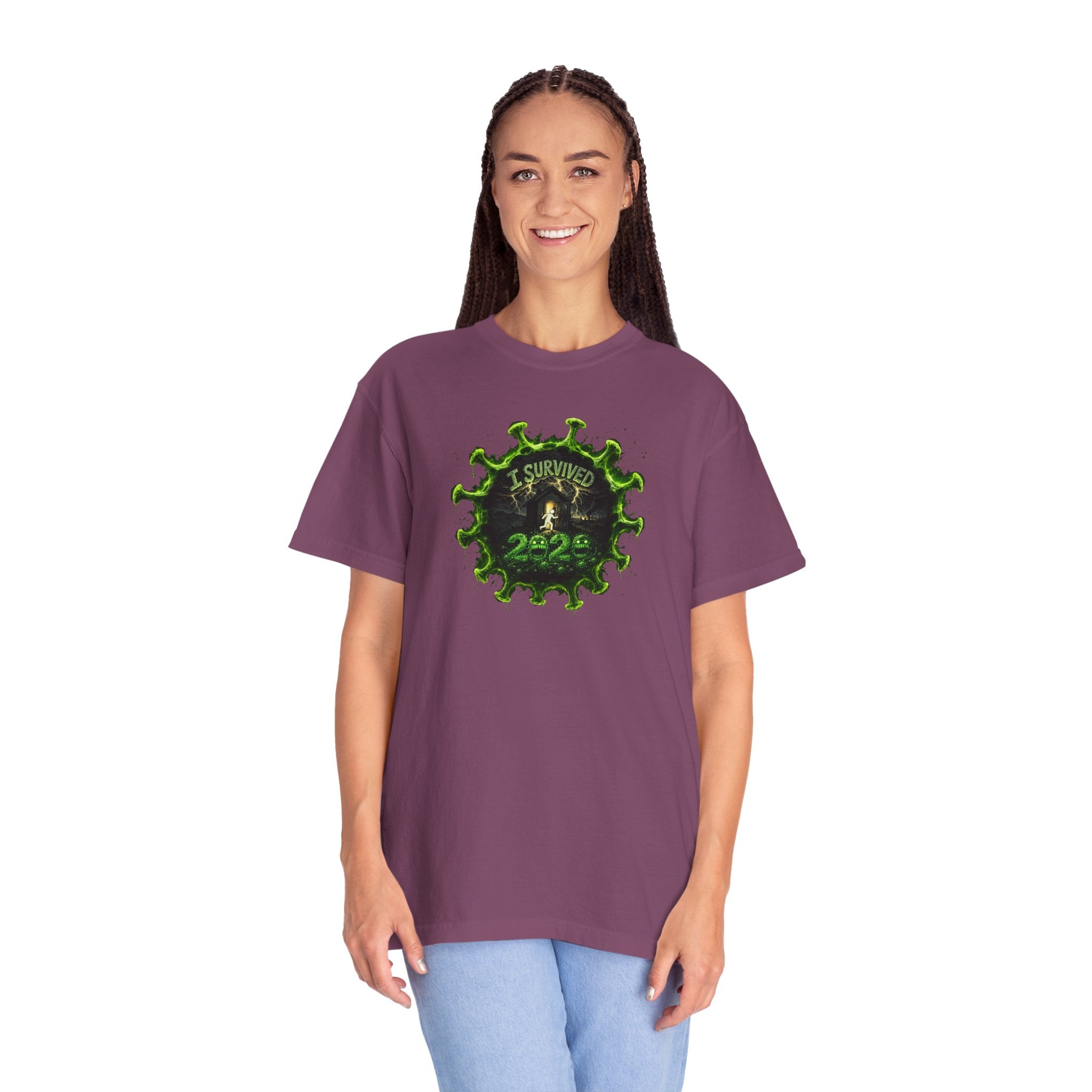 I Survived 2020 —  PANDEMIC S1:E1: Director's Cut "COVID-19: The Coronavirus" Unisex Garment-Dyed T-shirt