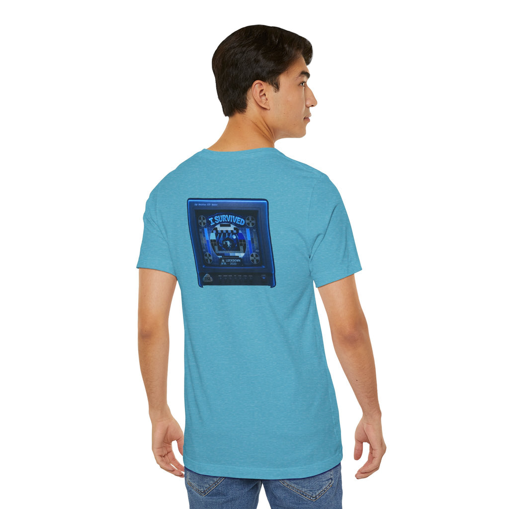 I Survived 2020 — "Please Stand By" Test Pattern Tee Lockdown Summer Exclusive Unisex Jersey Short Sleeve Tee