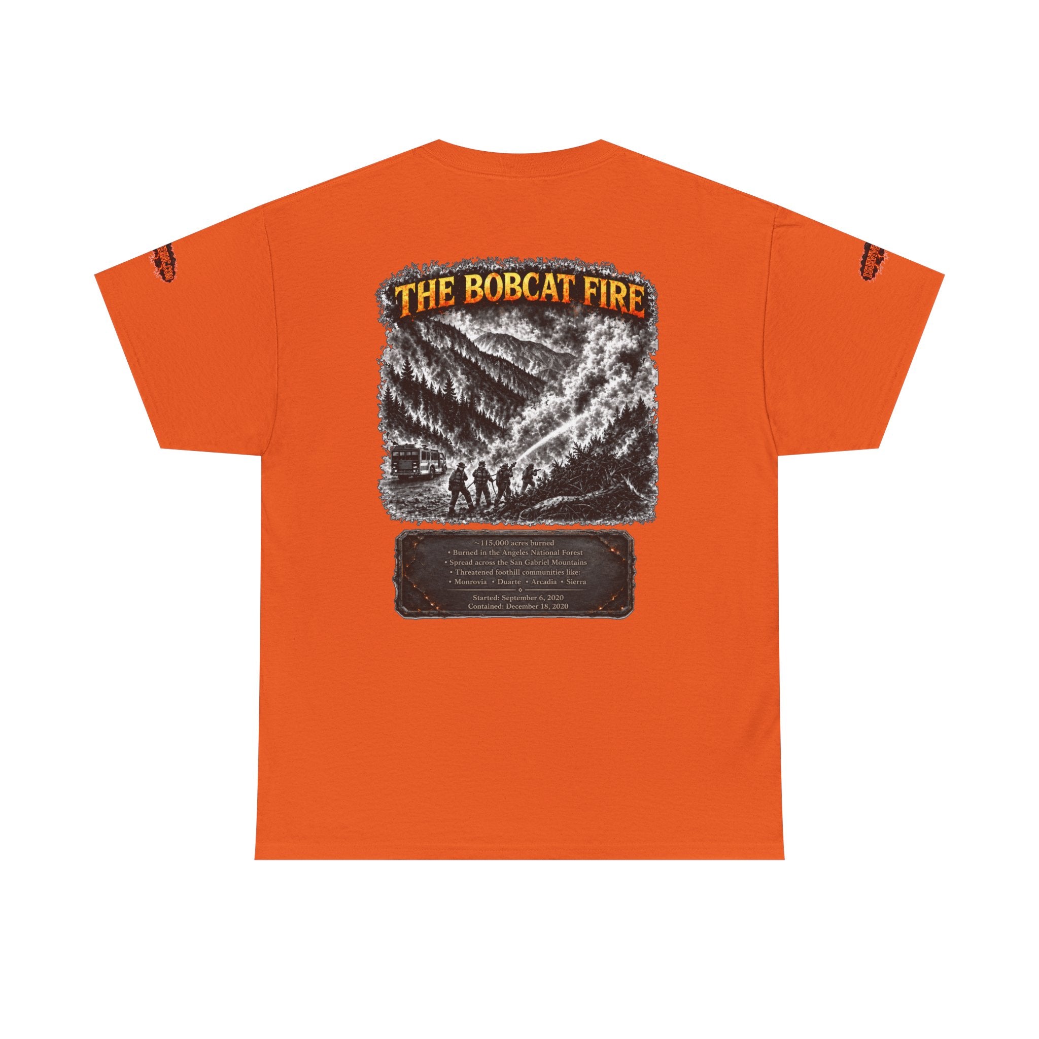 I Survived 2020 — WILDFIRES S2:E2: Special Edition "The Bobcat Fire" Memorial Unisex Heavy Cotton Tee