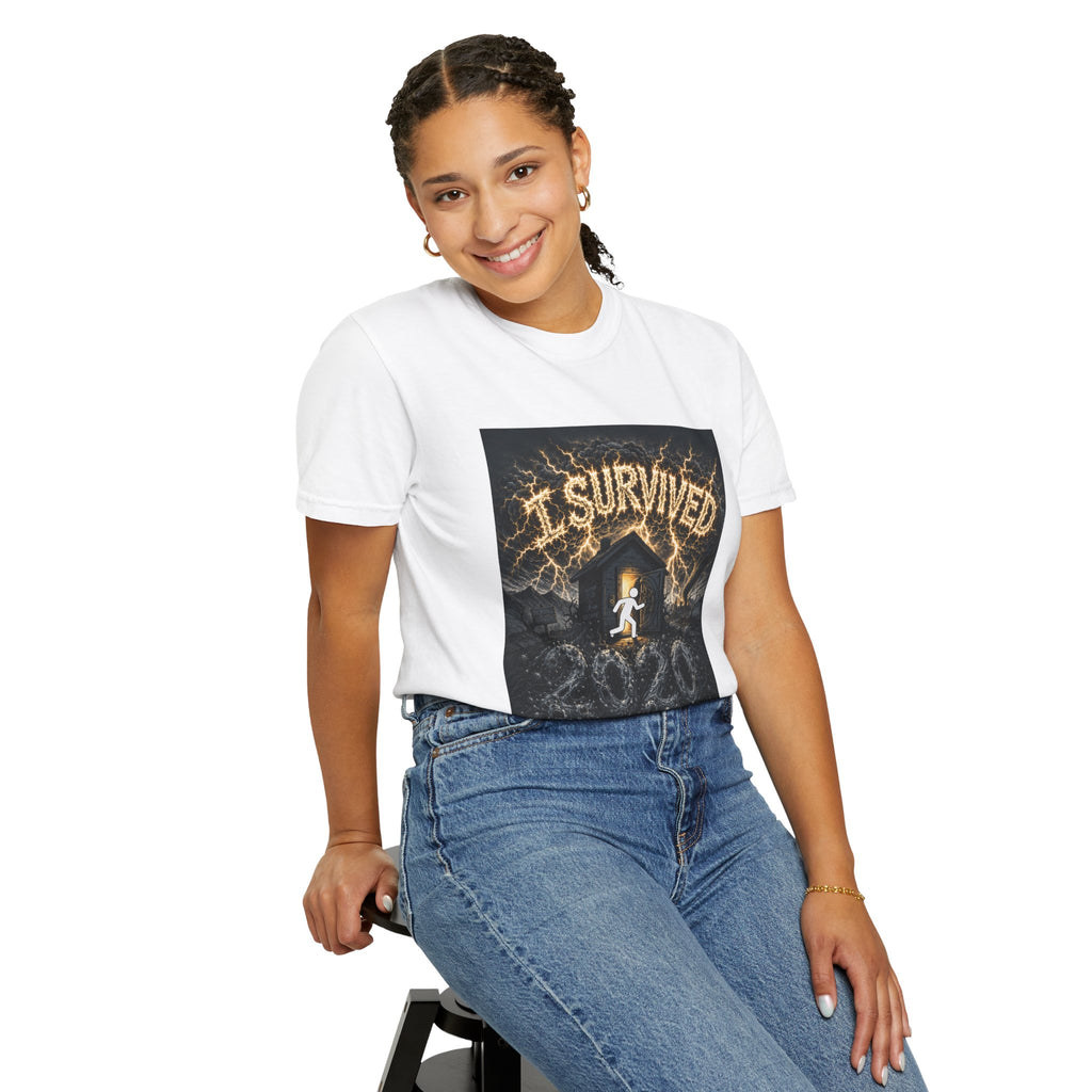 I Survived 2020 — Original Design Teaser Tee | Season 1 Premiere Drop Unisex Garment-Dyed T-shirt