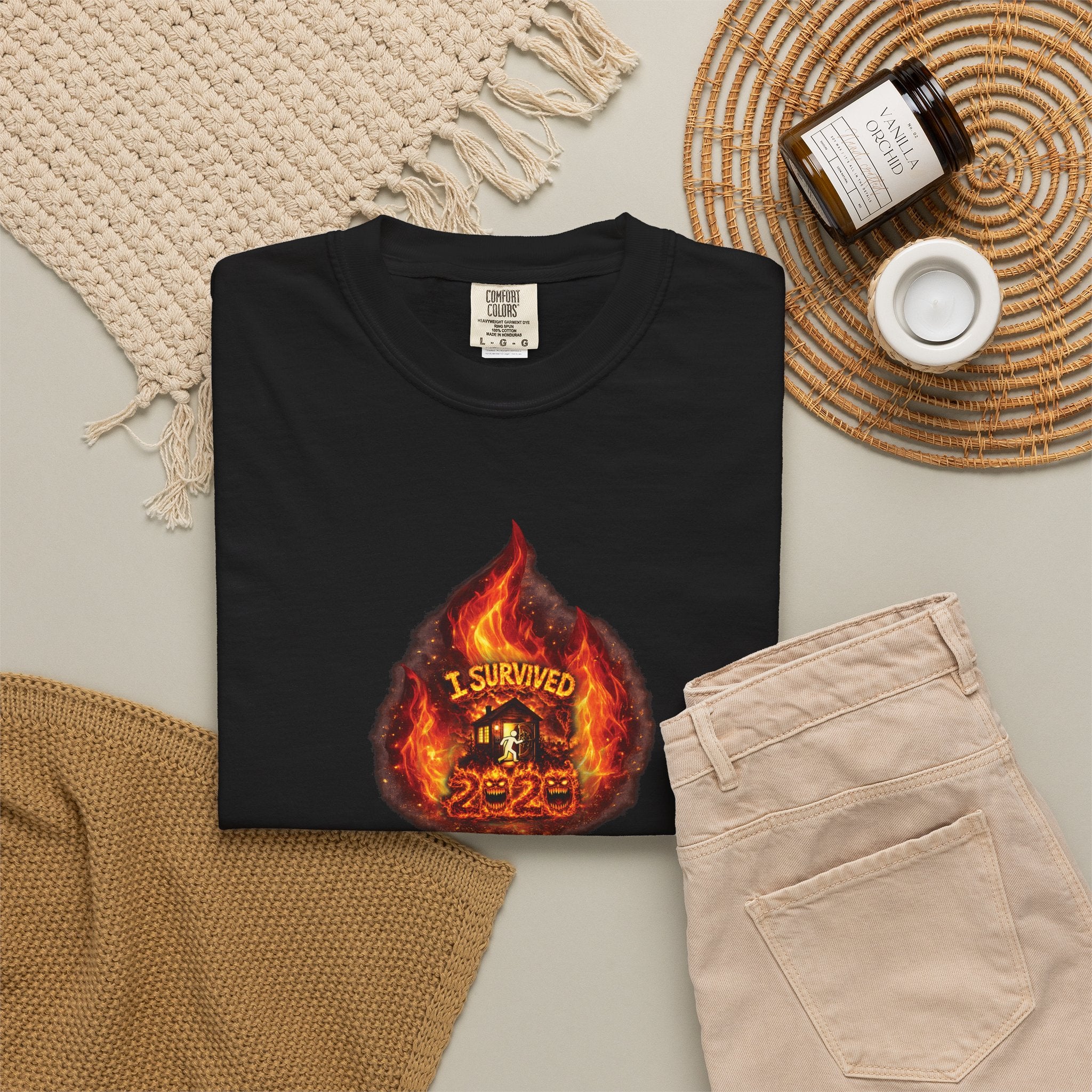 I Survived 2020 — WILDFIRES S2:E4: Director's Cut "Western U.S. Wildfire Season" Memorial Unisex Garment-Dyed T-shirt