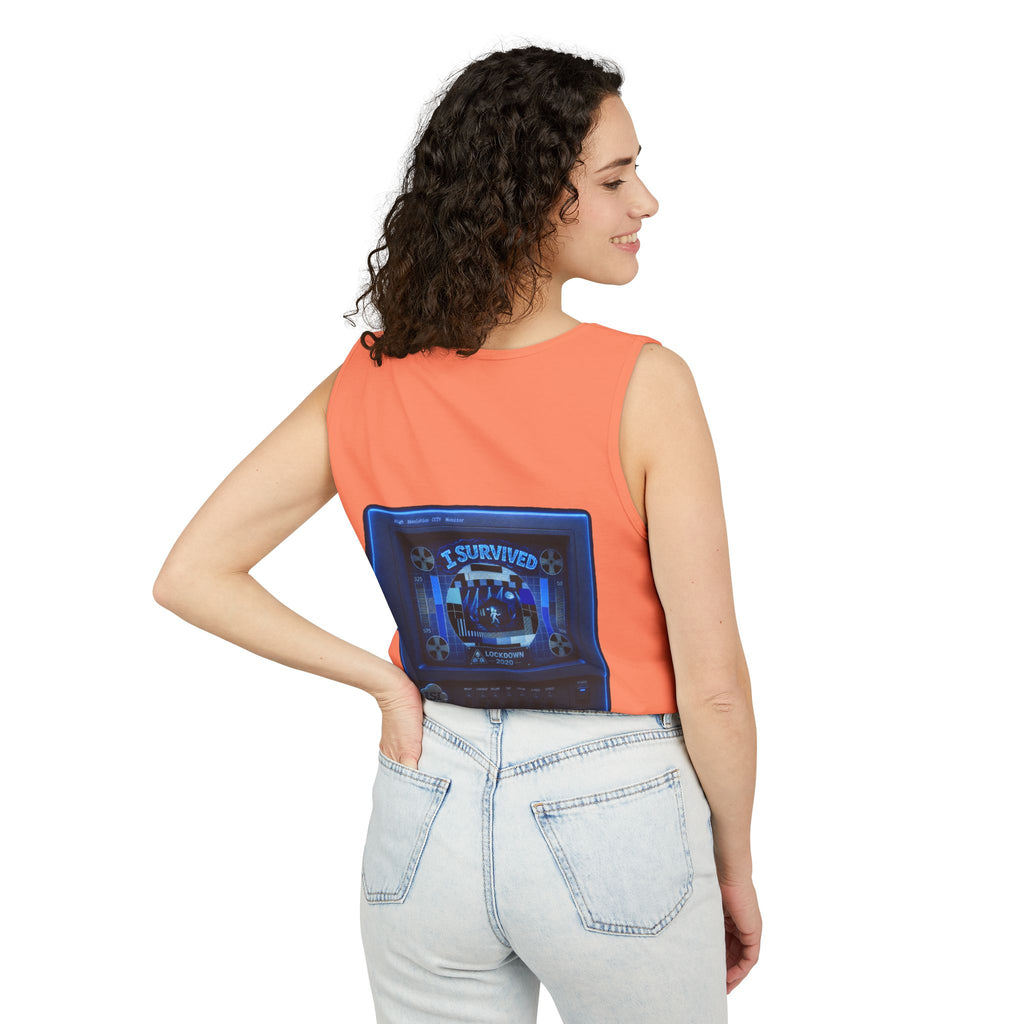 I Survived 2020 — "Please Stand By" Test Pattern Tee Lockdown Special Edition Summer Exclusive Unisex Garment-Dyed Tank Top