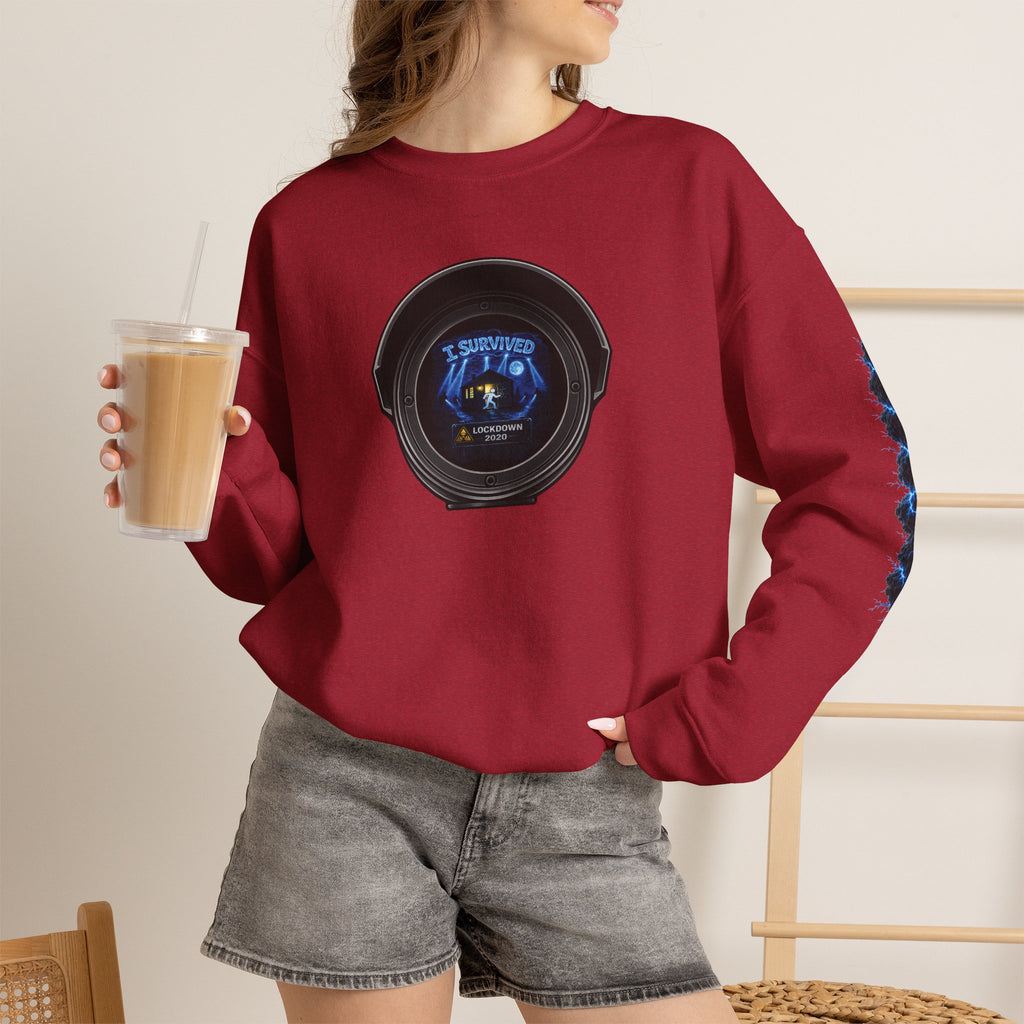 I Survived 2020 — LOCKDOWN S3:E4: Director's Cut "Working From Home" Unisex Heavy Blend™ Crewneck Sweatshirt