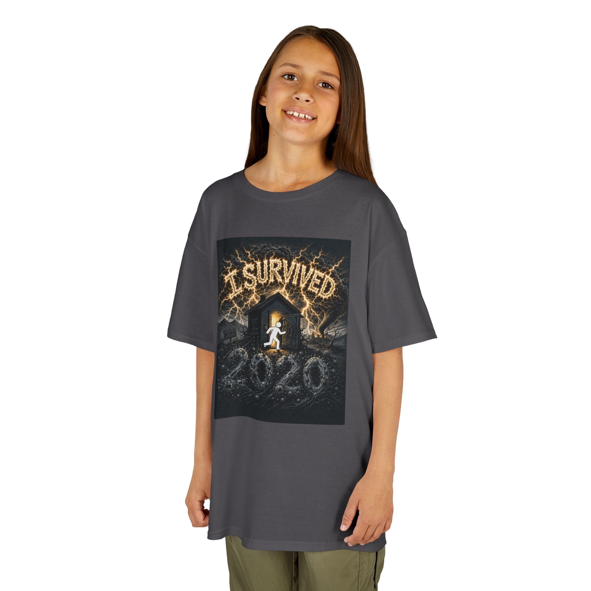 I Survived 2020 — Original Design Teaser Tee | Season 1 Premiere Drop Kids Heavy Cotton™ Tee