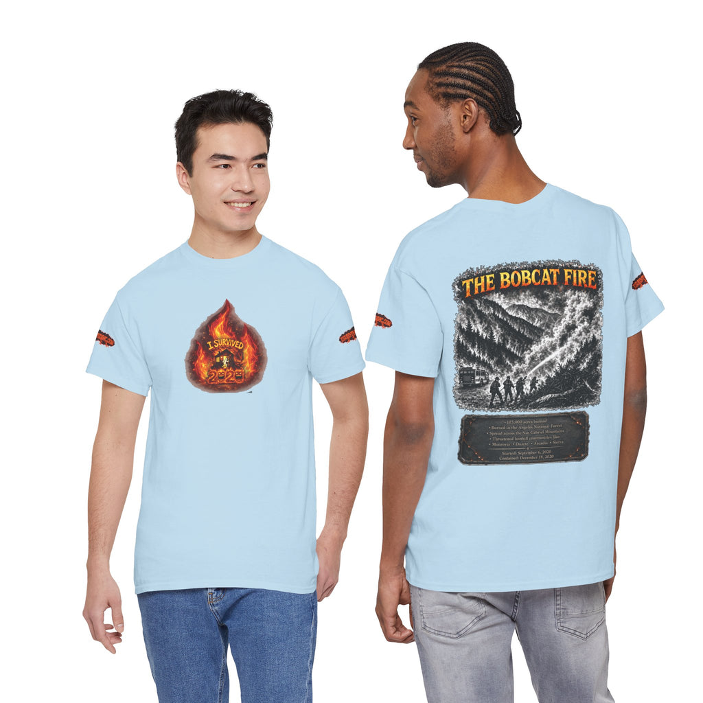 I Survived 2020 — WILDFIRES S2:E2: Director's Cut Special Edition "The Bobcat Fire" Memorial Unisex Heavy Cotton Tee