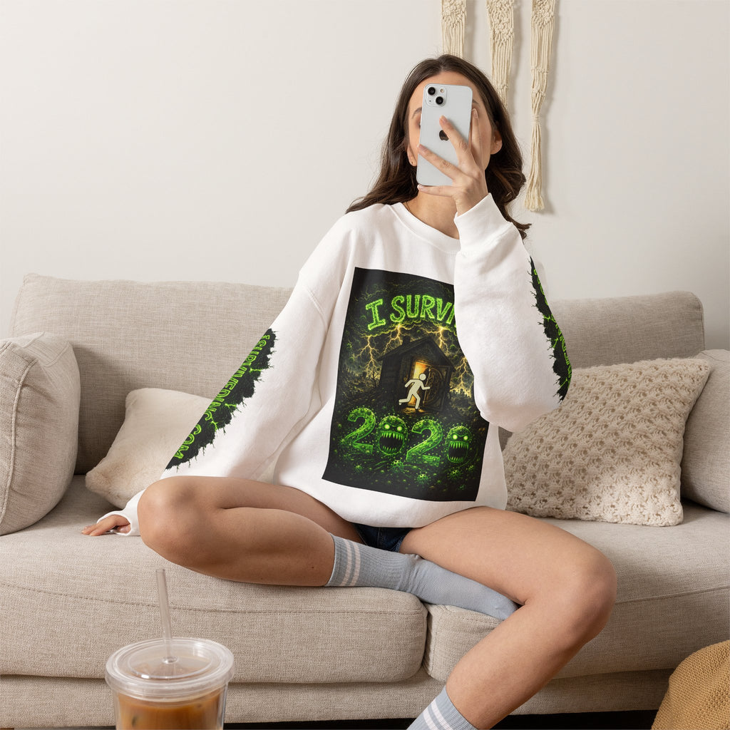I Survived 2020 — PANDEMIC S1:E3: "The Jab!" Unisex Heavy Blend™ Crewneck Sweatshirt