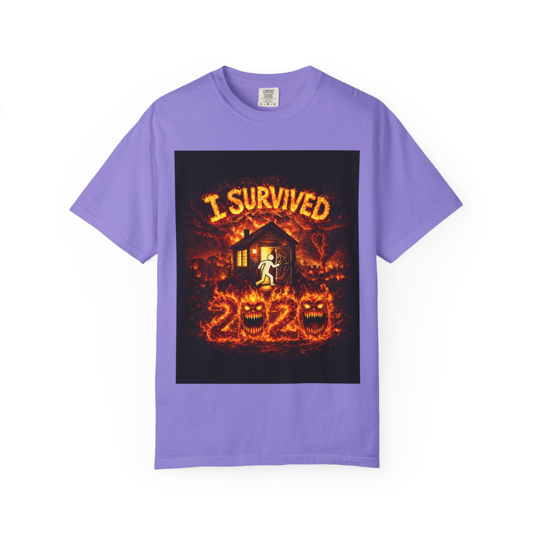 J'ai survécu à 2020 — S2:E3 "Les incendies de forêt en Californie" | T-shirt unisexe teint en plongée édition spéciale incendies de forêt