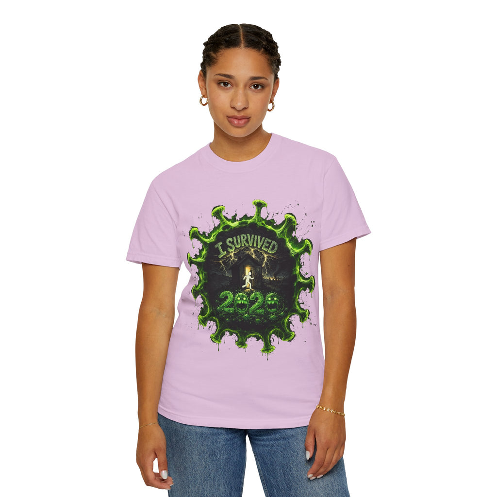I Survived 2020 — Director's Cut S1:E4 "Mask Madness Mayhem Moment" | Pandemic Edition Unisex Garment-Dyed T-shirt