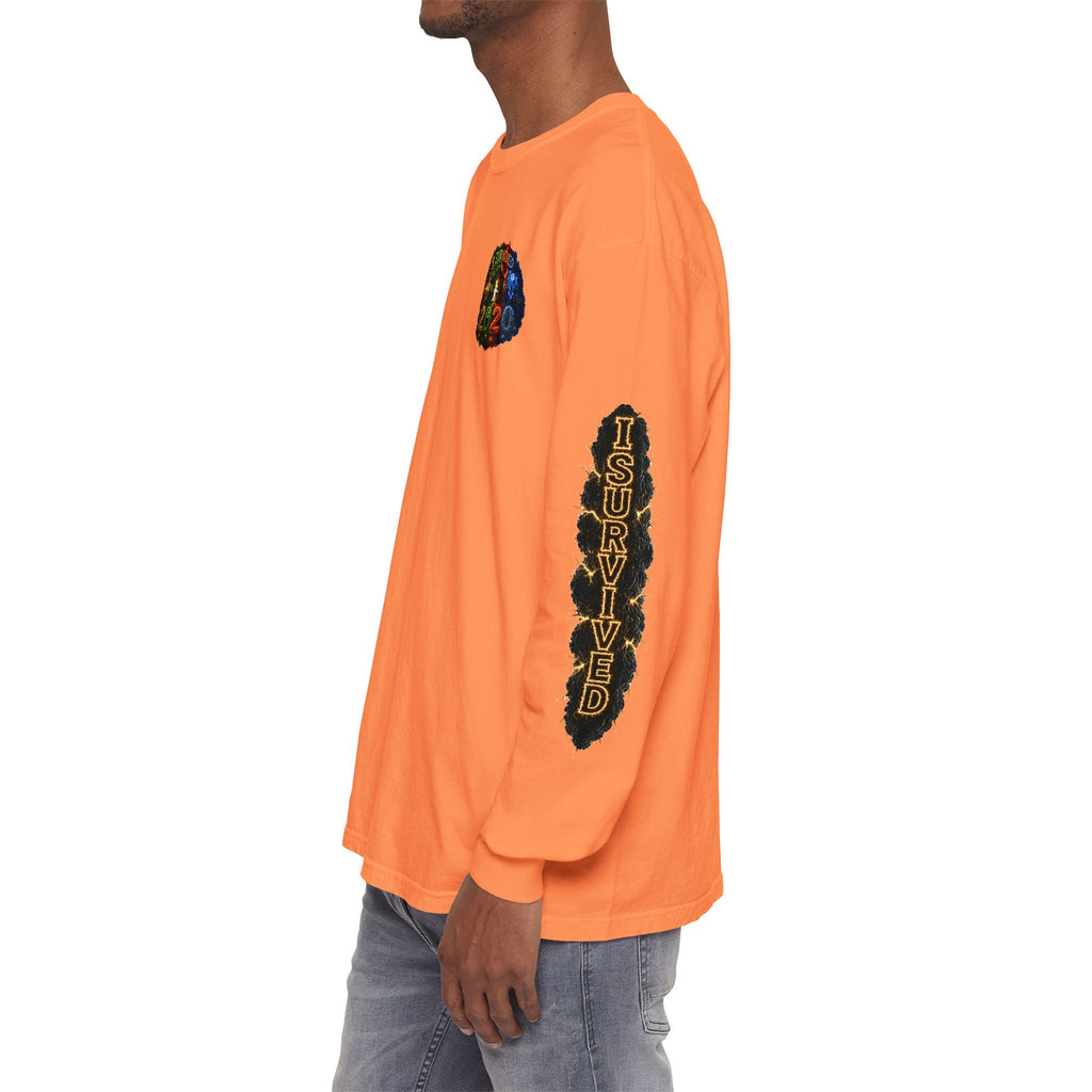 I Survived 2020 — "No Signal" Test Pattern Tee Special Edition Alien Broadcast Finale Summer Premiere Unisex Garment-Dyed Long Sleeve T-Shirt