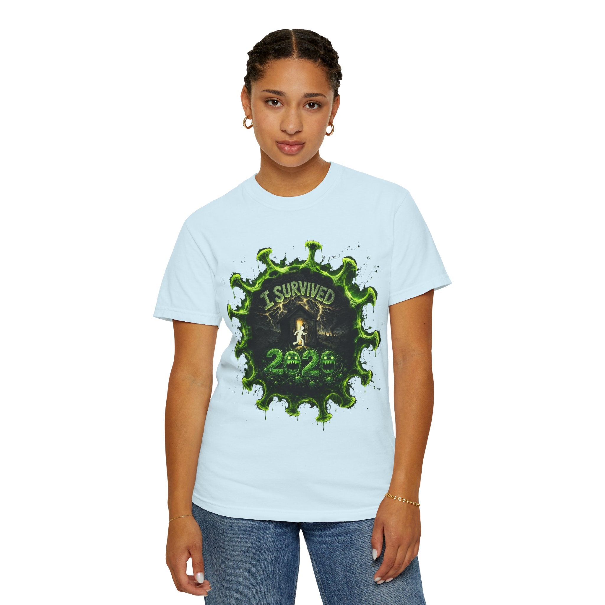 I Survived 2020 — Director's Cut S1:E3 "The Jab!" | Pandemic Edition Unisex Garment-Dyed T-shirt