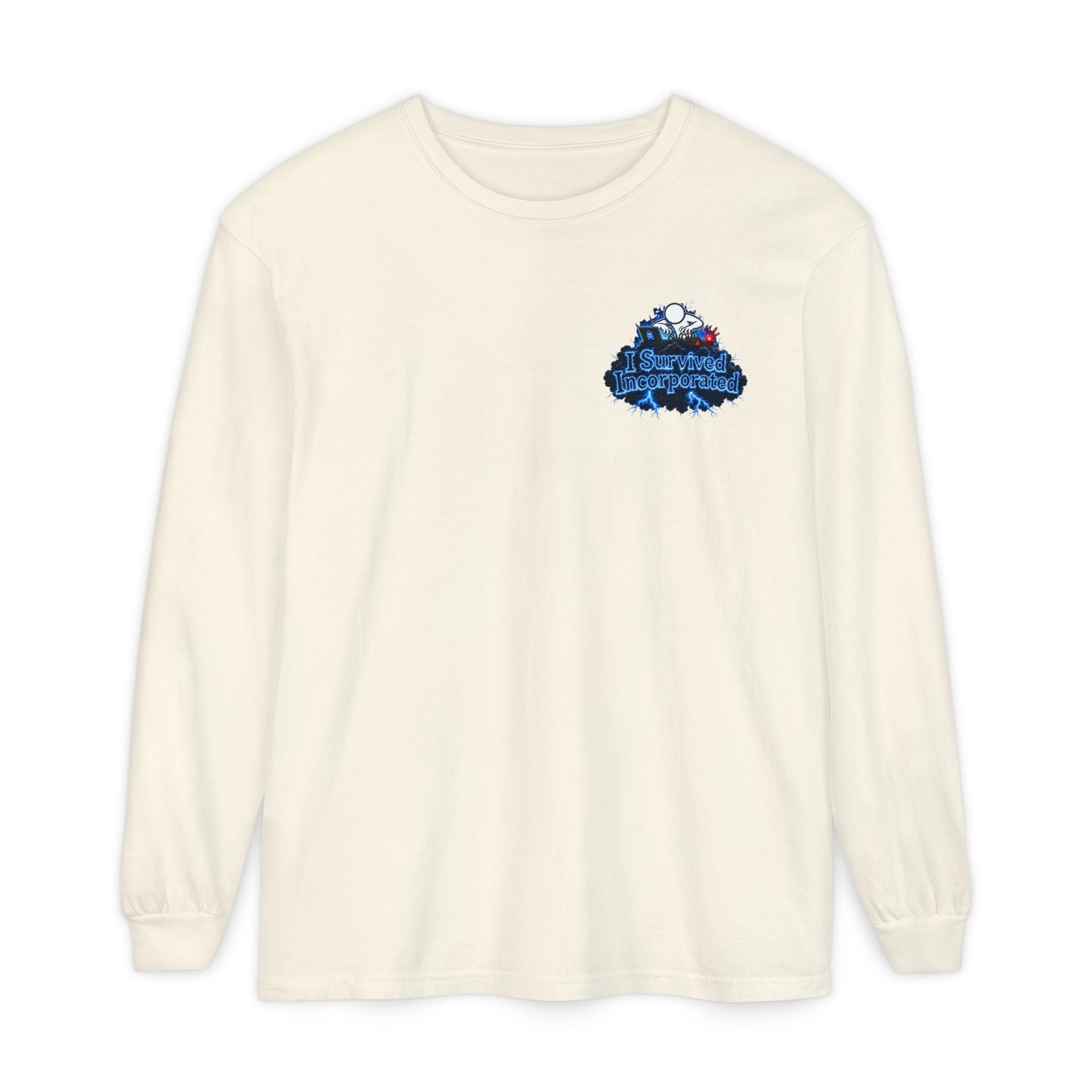 I Survived 2020 — "Please Stand By" Test Pattern Tee Lockdown Edition Summer Exclusive Unisex Garment-Dyed Long Sleeve T-Shirt