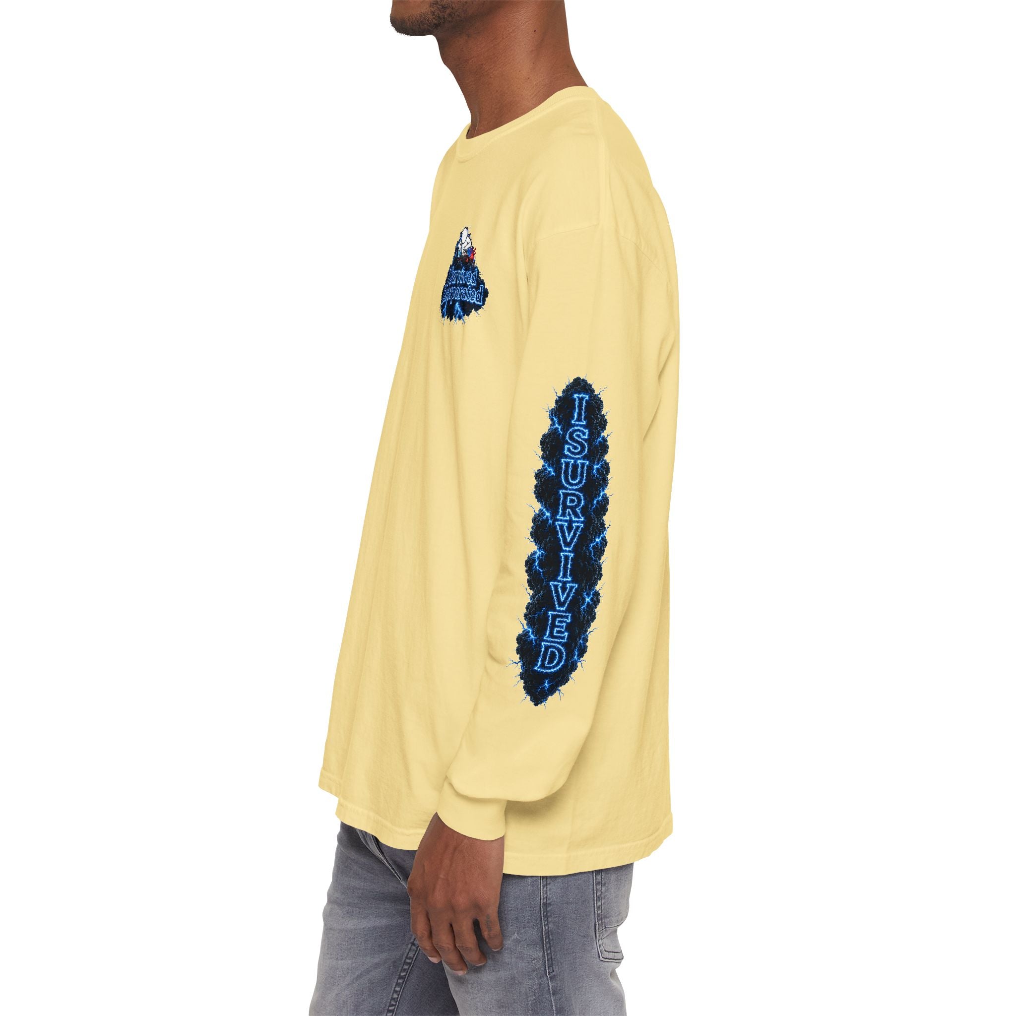 I Survived 2020 — "Please Stand By" Test Pattern Tee Lockdown Special Edition Summer Exclusive Unisex Garment-Dyed Long Sleeve T-Shirt