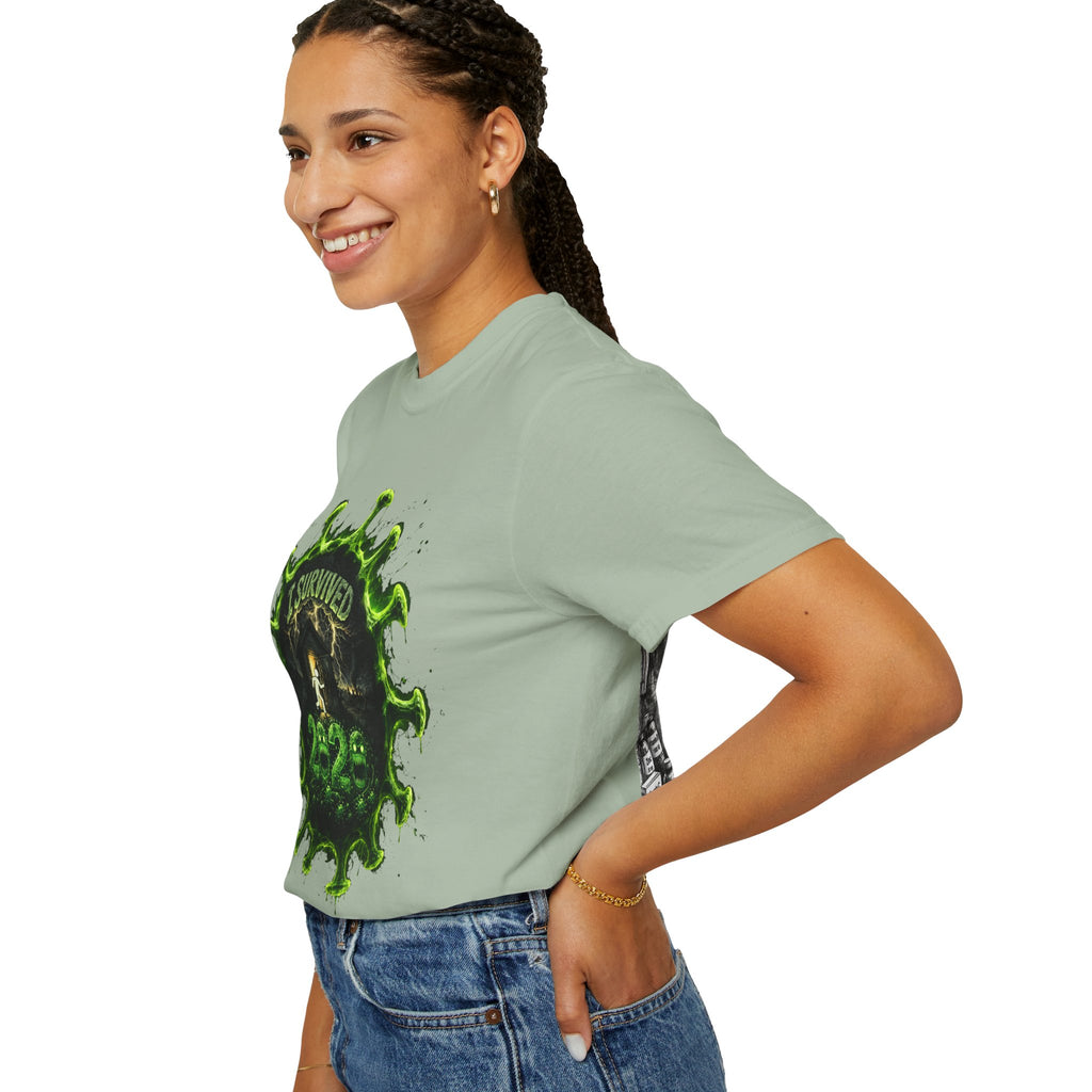 I Survived 2020 — Director's Cut S1:E1 "COVID-19: The Coronavirus" | Pandemic Edition Unisex Garment-Dyed T-shirt
