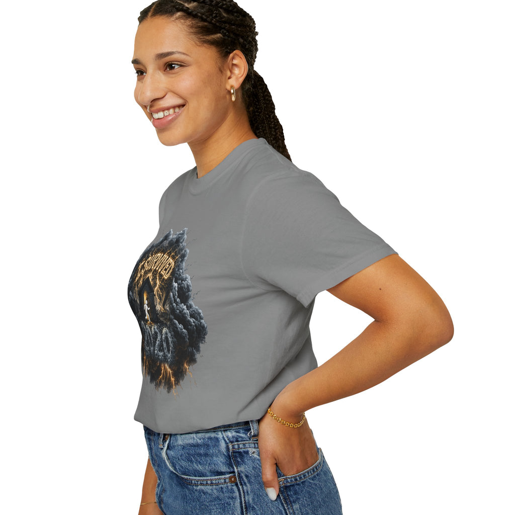 I Survived 2020 — Original Design Teaser Tee | Season 1 Premiere Drop Unisex Garment-Dyed T-shirt