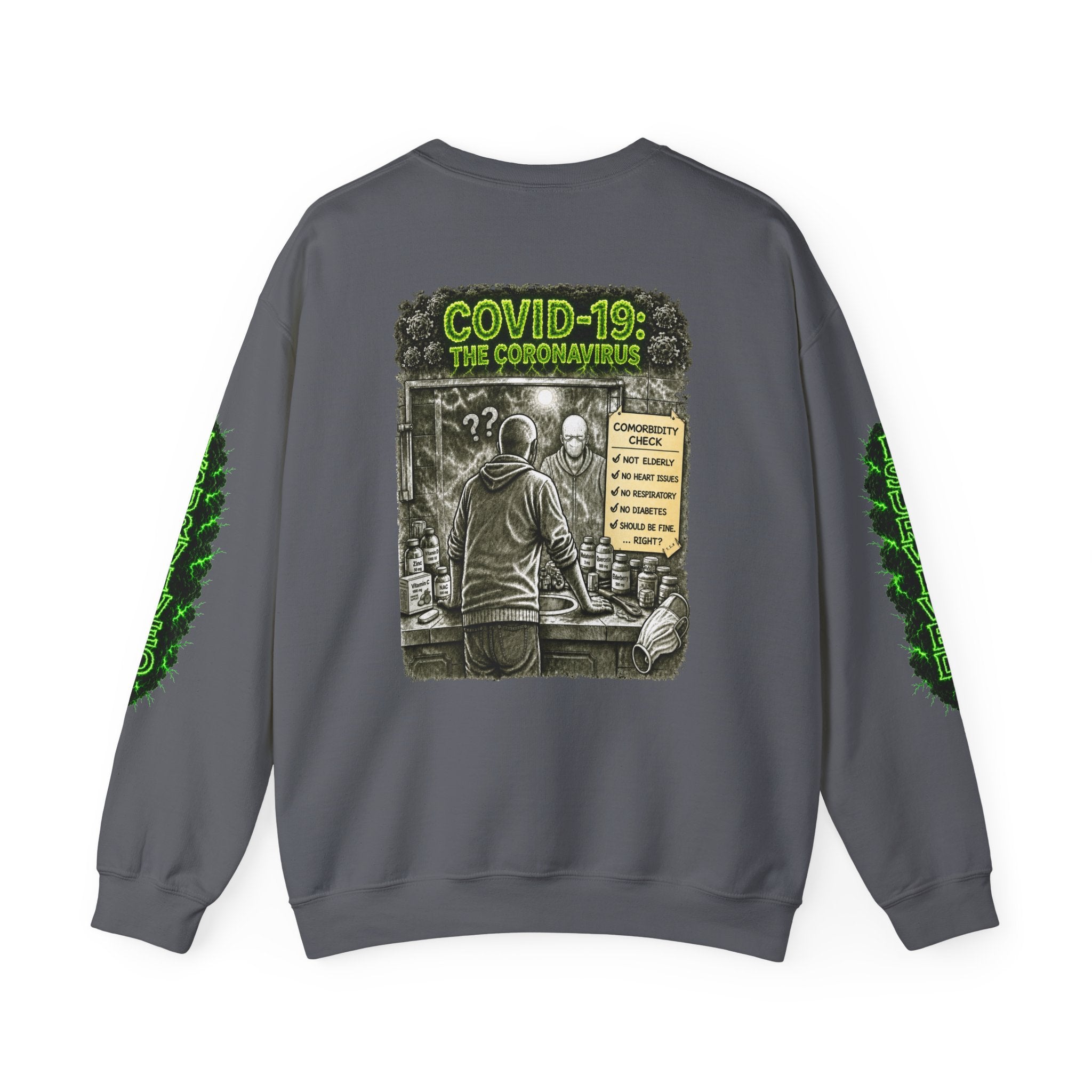 I Survived 2020 — PANDEMIC S1:E1: Director's Cut "COVID-19: The Coronavirus" Unisex Heavy Blend™ Crewneck Sweatshirt