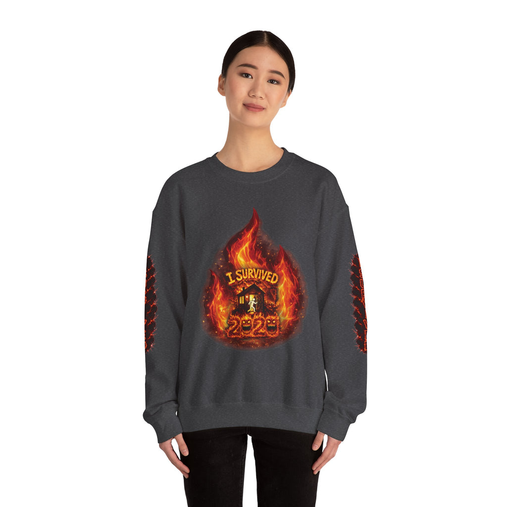 I Survived 2020 — Director's Cut S2:E1 "Berry Creek" | Wildfire Edition Memorial Unisex Heavy Blend™ Crewneck Sweatshirt