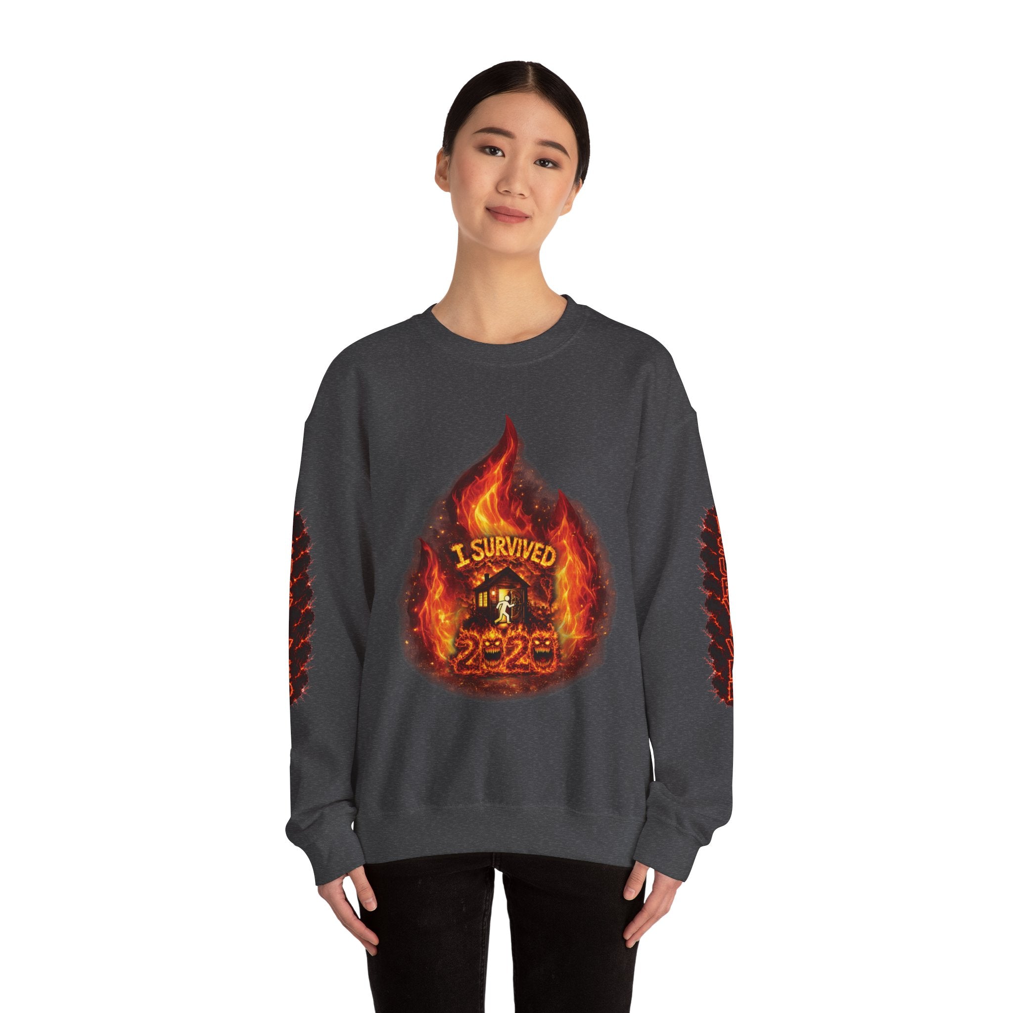 I Survived 2020 — Director's Cut S2:E1 "Berry Creek" | Wildfire Edition Memorial Unisex Heavy Blend™ Crewneck Sweatshirt