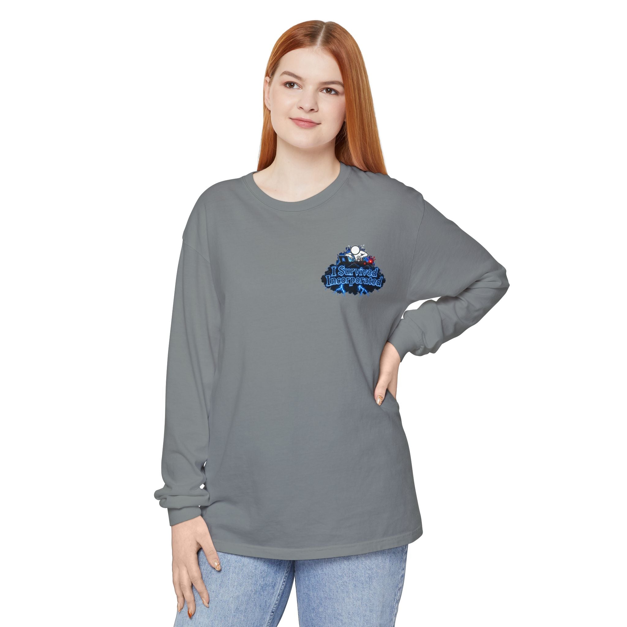 I Survived 2020 — "Please Stand By" Test Pattern Tee Lockdown Edition Summer Exclusive Unisex Garment-Dyed Long Sleeve T-Shirt