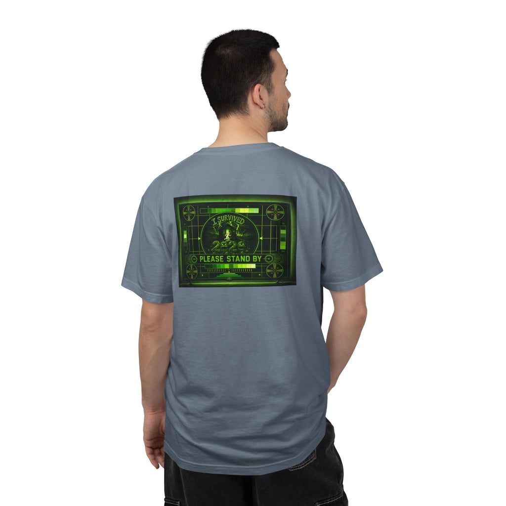 I Survived 2020 — "Please Stand By" Test Pattern Toxic Signal Tee Summer Premiere Unisex Garment-Dyed T-shirt