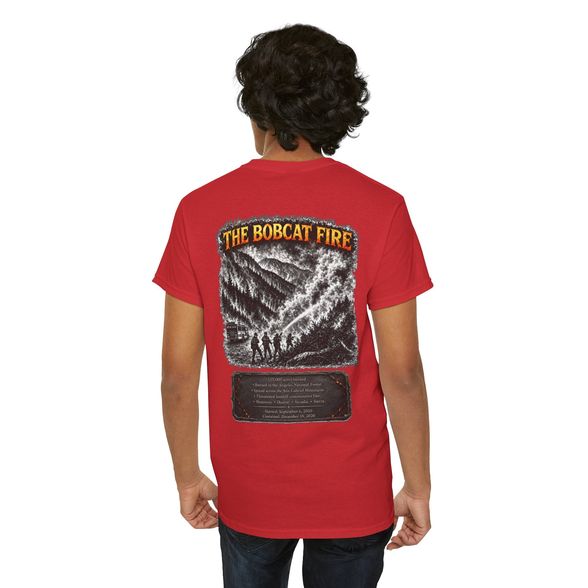 I Survived 2020 — WILDFIRES S2:E2: Director's Cut "The Bobcat Fire" Memorial Unisex Heavy Cotton Tee