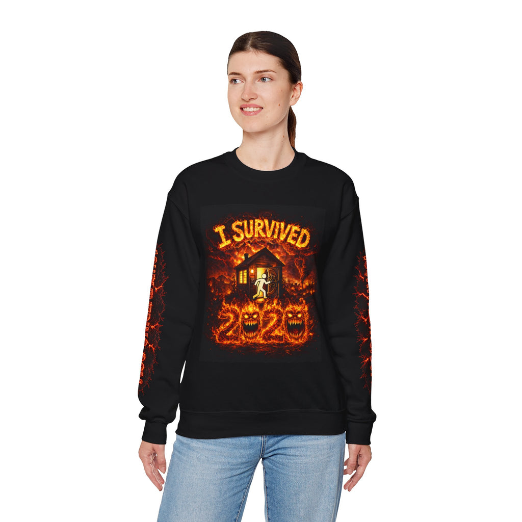 I Survived 2020 — WILDFIRES S2:E4: "Western U.S." Memorial Unisex Heavy Blend™ Crewneck Sweatshirt