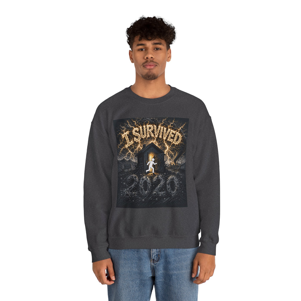 I Survived 2020 — Original Design Teaser Tee | Season 1 Premiere Drop Unisex Heavy Blend™ Crewneck Sweatshirt