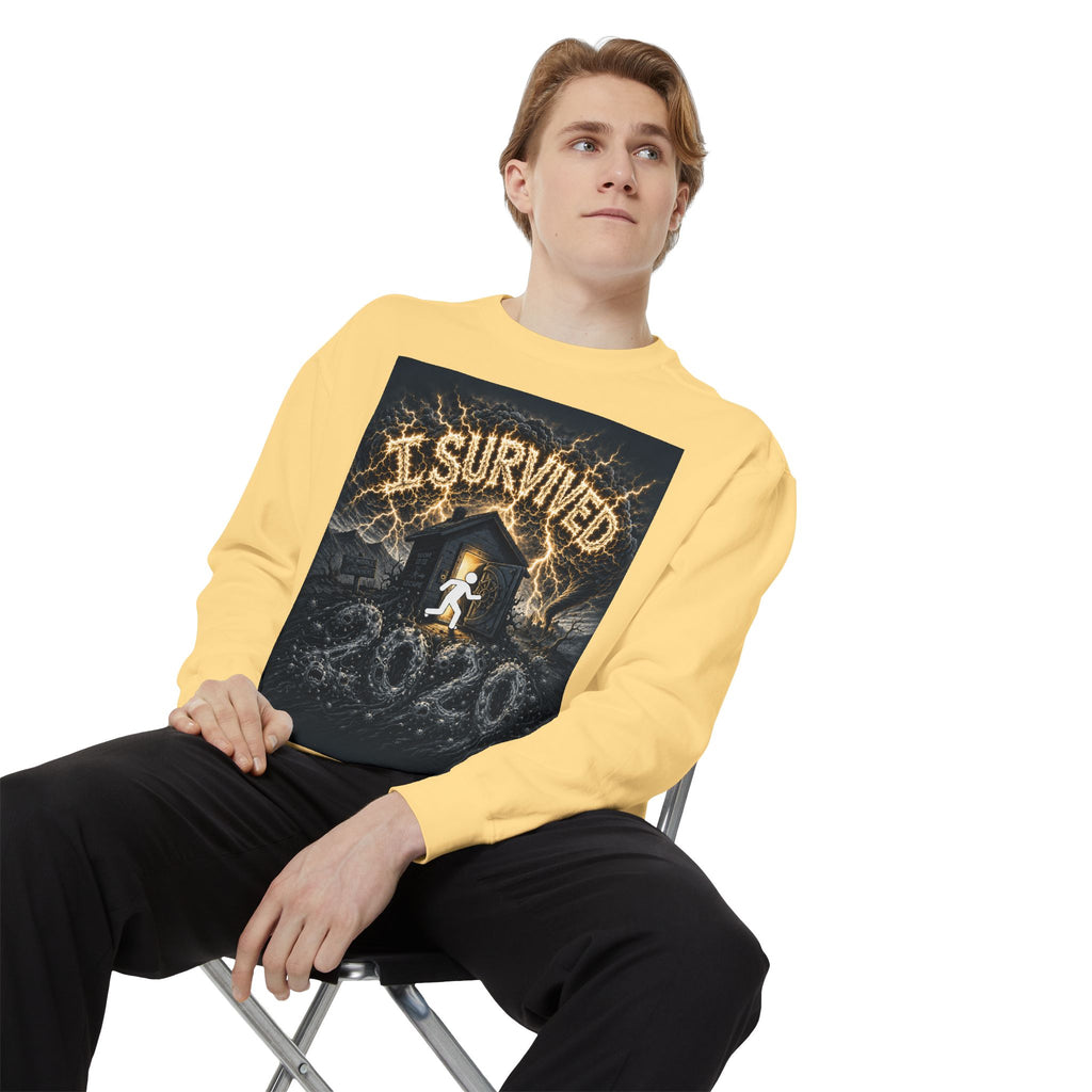 I Survived 2020 — Original PILOT Design Unisex Garment-Dyed Sweatshirt