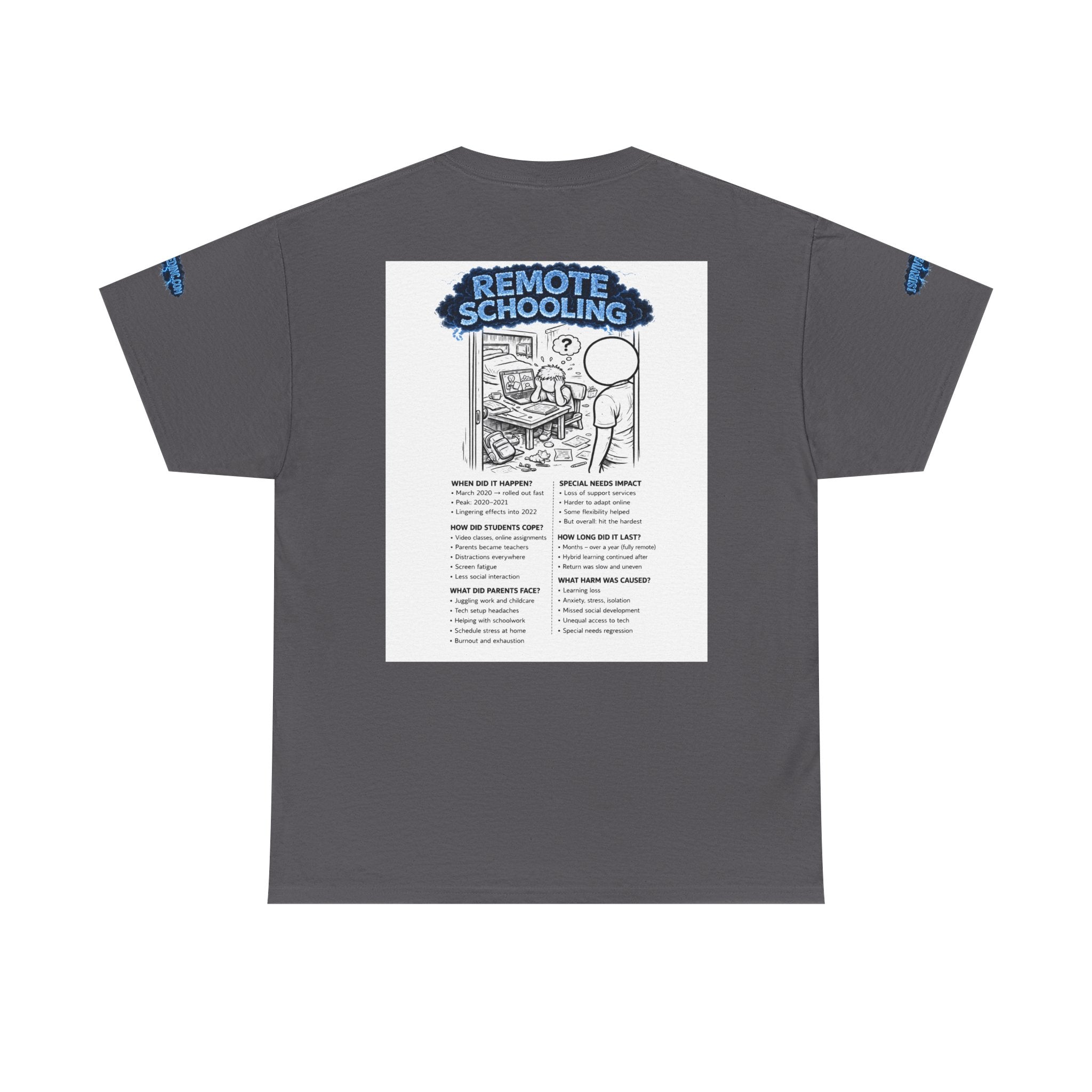 I Survived 2020 — S3:E3 "Remote Schooling" | Lockdown Edition Documentary Unisex Heavy Cotton Tee (SPECIAL EDITION)