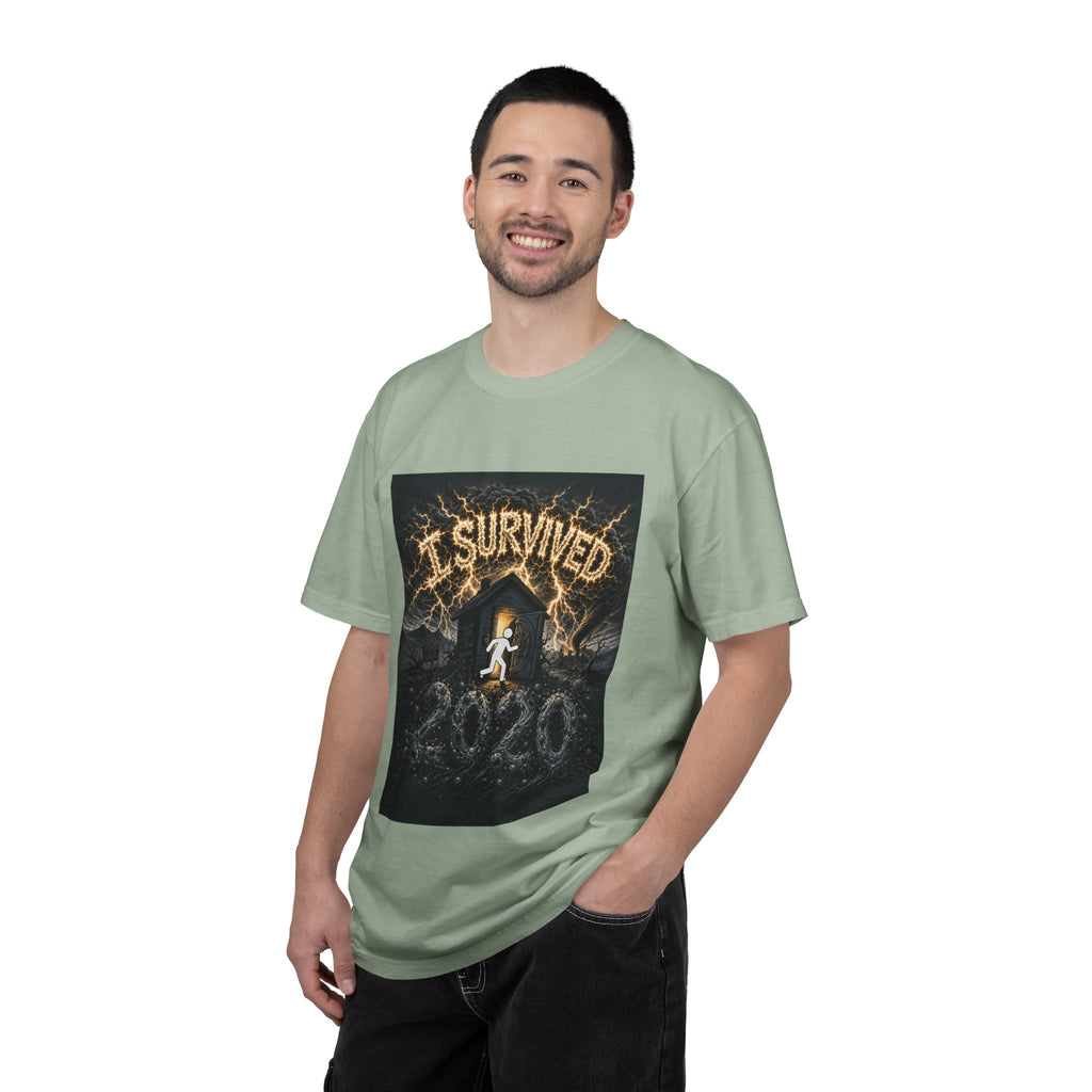 I Survived 2020 — Original Design Teaser Tee | Season 1 Premiere Drop Unisex Garment-Dyed T-shirt