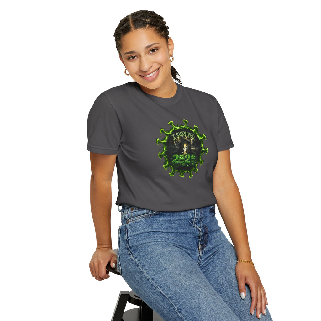 I Survived 2020 — PANDEMIC S1:E3: Director's Cut "The Jab!" Unisex Garment-Dyed T-shirt