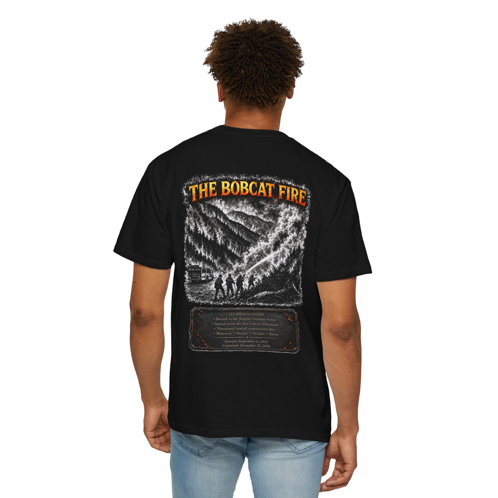 I Survived 2020 — WILDFIRES S2:E2: Director's Cut "The Bobcat Fire" Memorial Unisex Garment-Dyed T-shirt