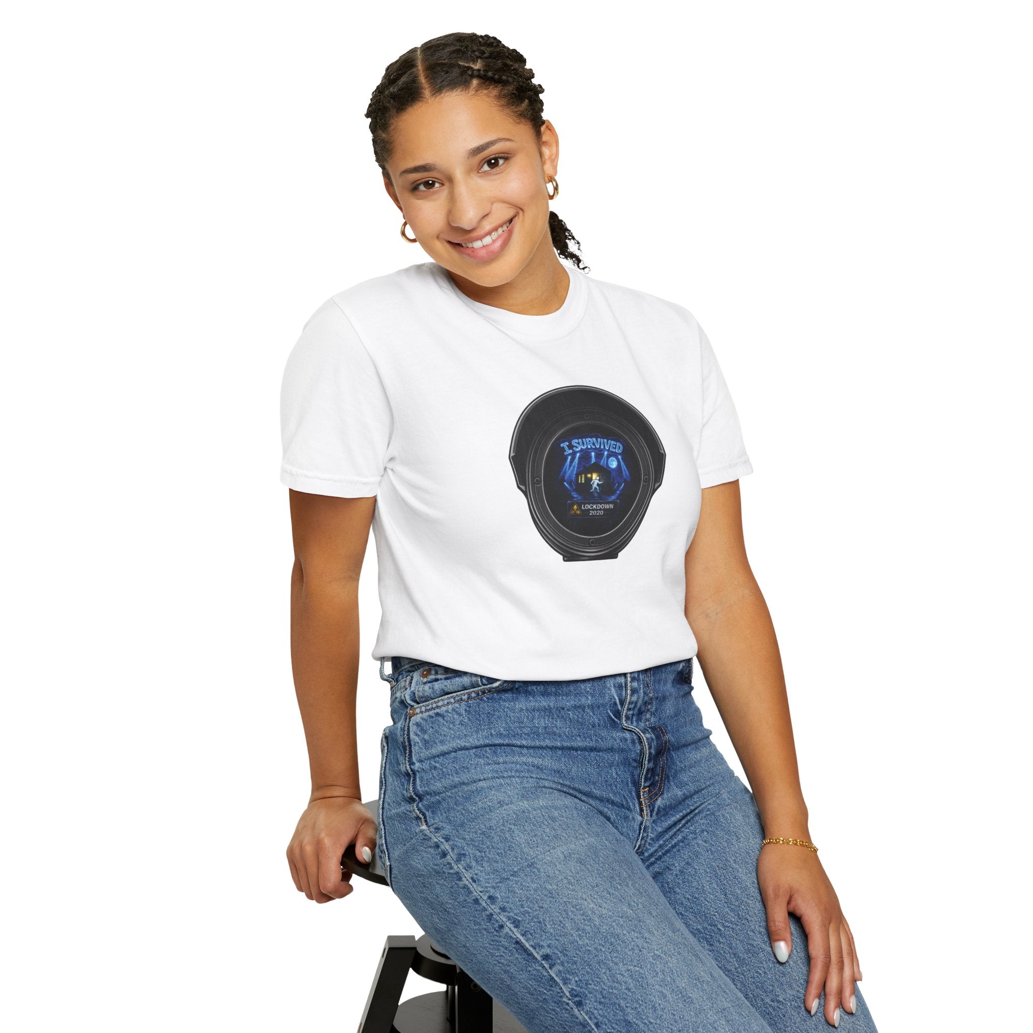 I Survived 2020 —  LOCKDOWN S3:E1: Director's Cut "Quarantine" Unisex Garment-Dyed T-shirt