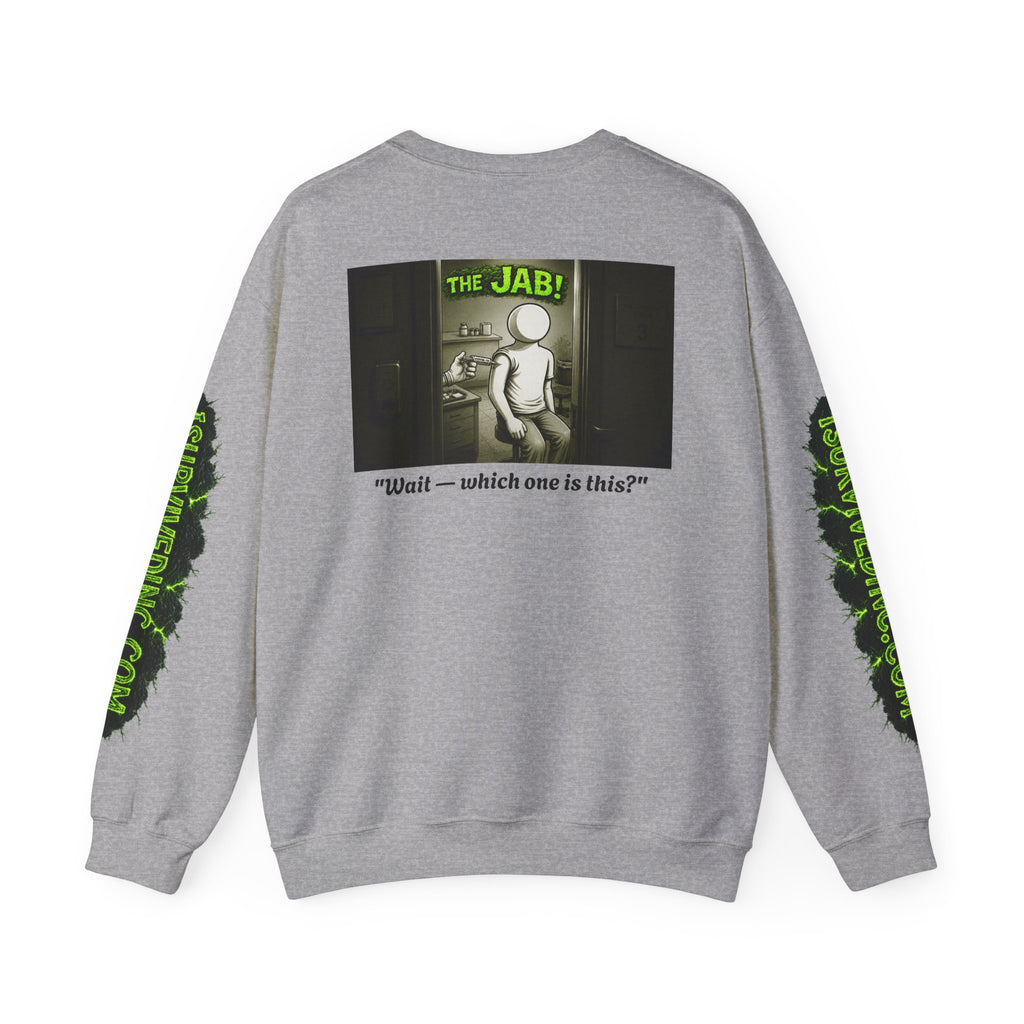 I Survived 2020 — PANDEMIC S1:E3: "The Jab!" Unisex Heavy Blend™ Crewneck Sweatshirt