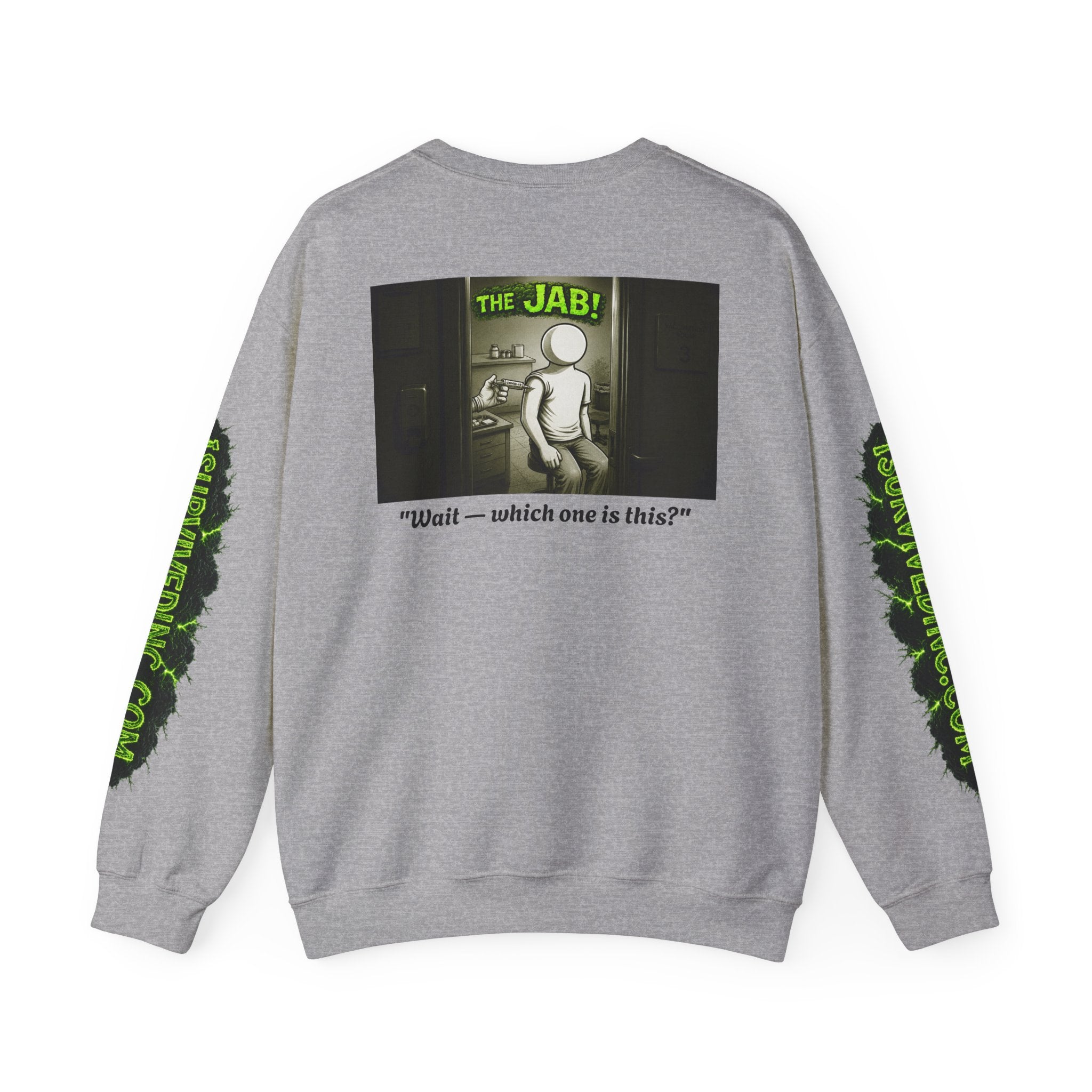 I Survived 2020 — PANDEMIC S1:E3: "The Jab!" Unisex Heavy Blend™ Crewneck Sweatshirt