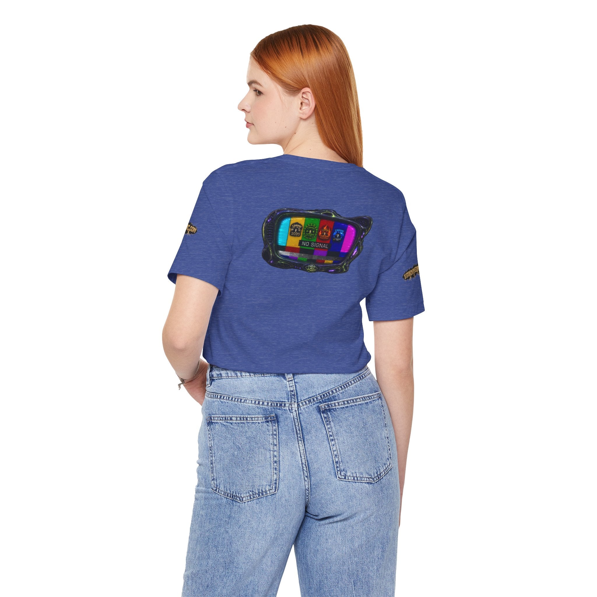 I Survived 2020 — "No Signal" Test Pattern Tee Alien Broadcast Finale Summer Premiere Unisex Jersey Short Sleeve Tee