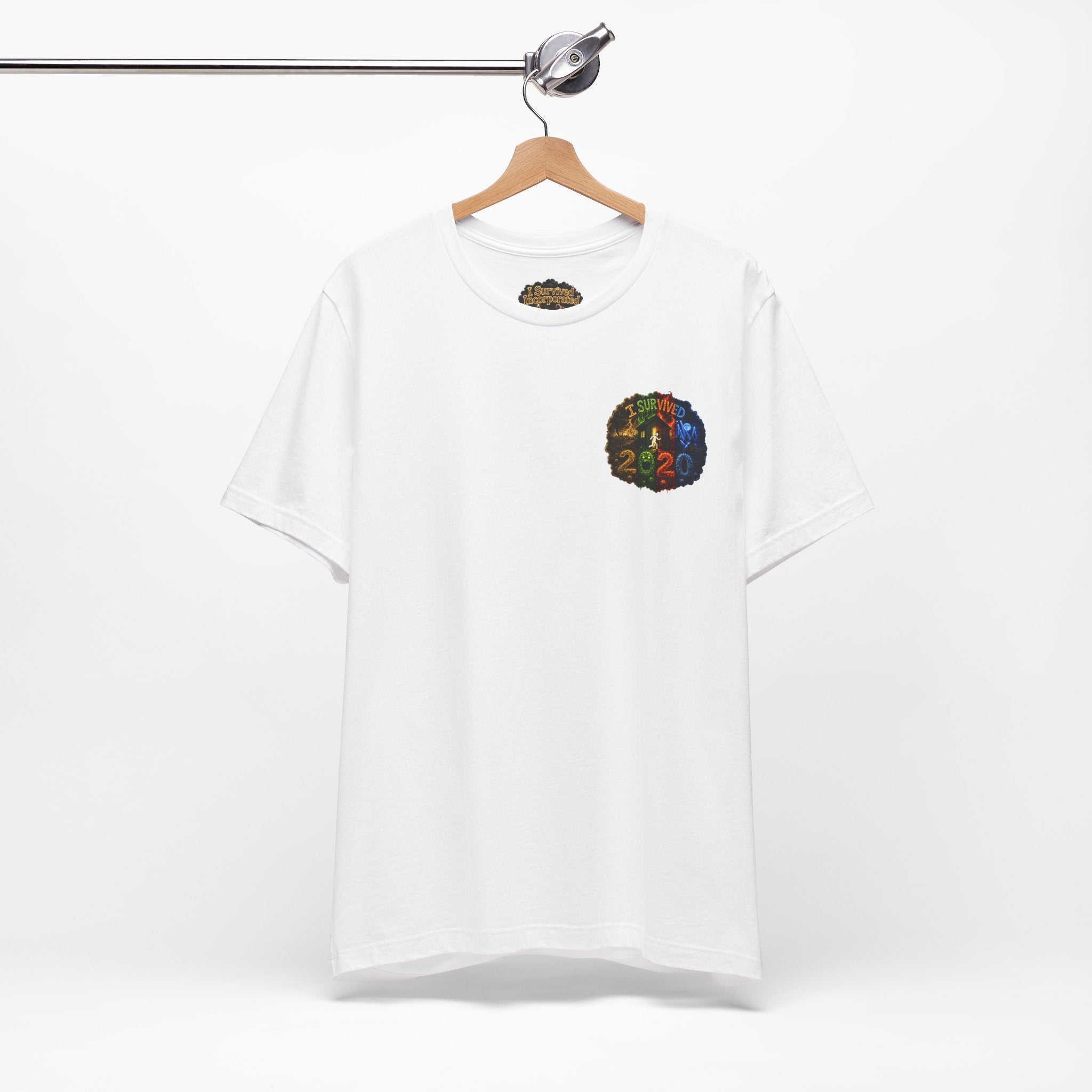 I Survived 2020 — "No Signal" Test Pattern Tee Alien Broadcast Finale Summer Premiere Unisex Jersey Short Sleeve Tee