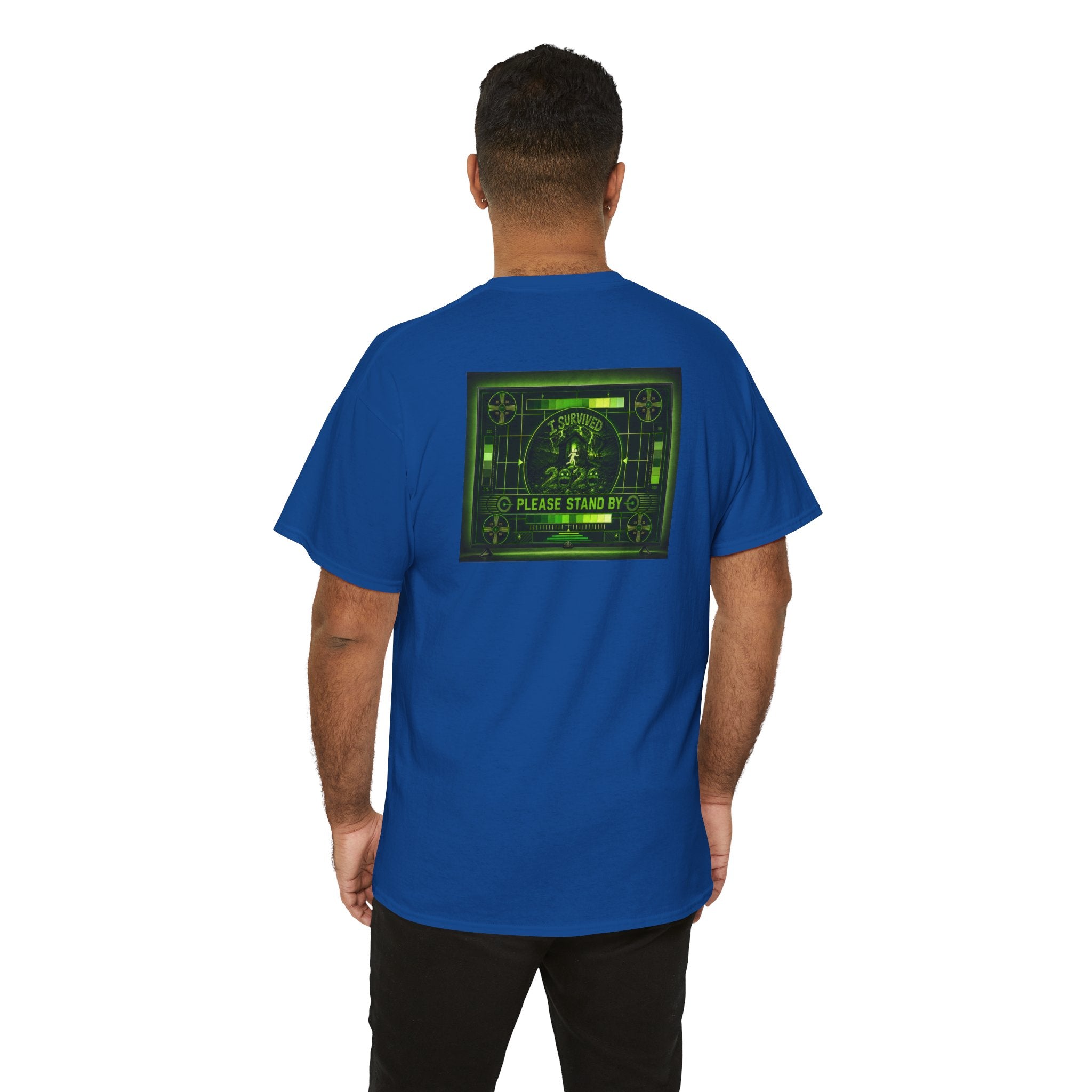 I Survived 2020 — "Please Stand By" Test Pattern Toxic Signal Tee Summer Premiere Unisex Heavy Cotton Tee