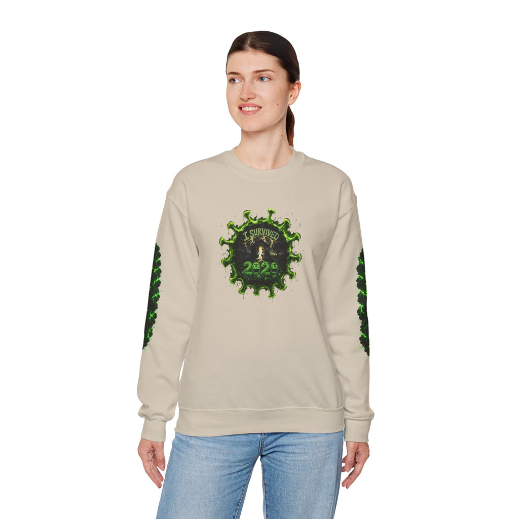 I Survived 2020 — PANDEMIC S1:E3: Director's Cut "The Jab!" Unisex Heavy Blend™ Crewneck Sweatshirt