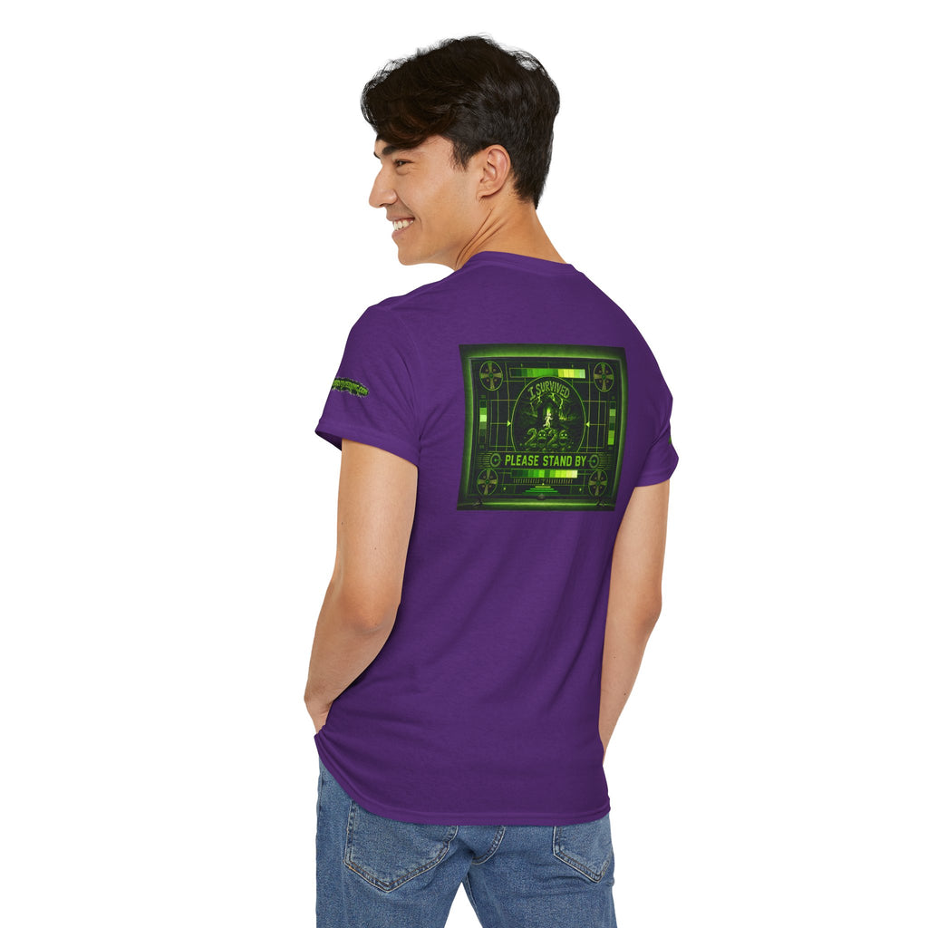 I Survived 2020 — "Please Stand By" Test Pattern Toxic Signal Tee Special Edition Summer Premiere Unisex Heavy Cotton Tee