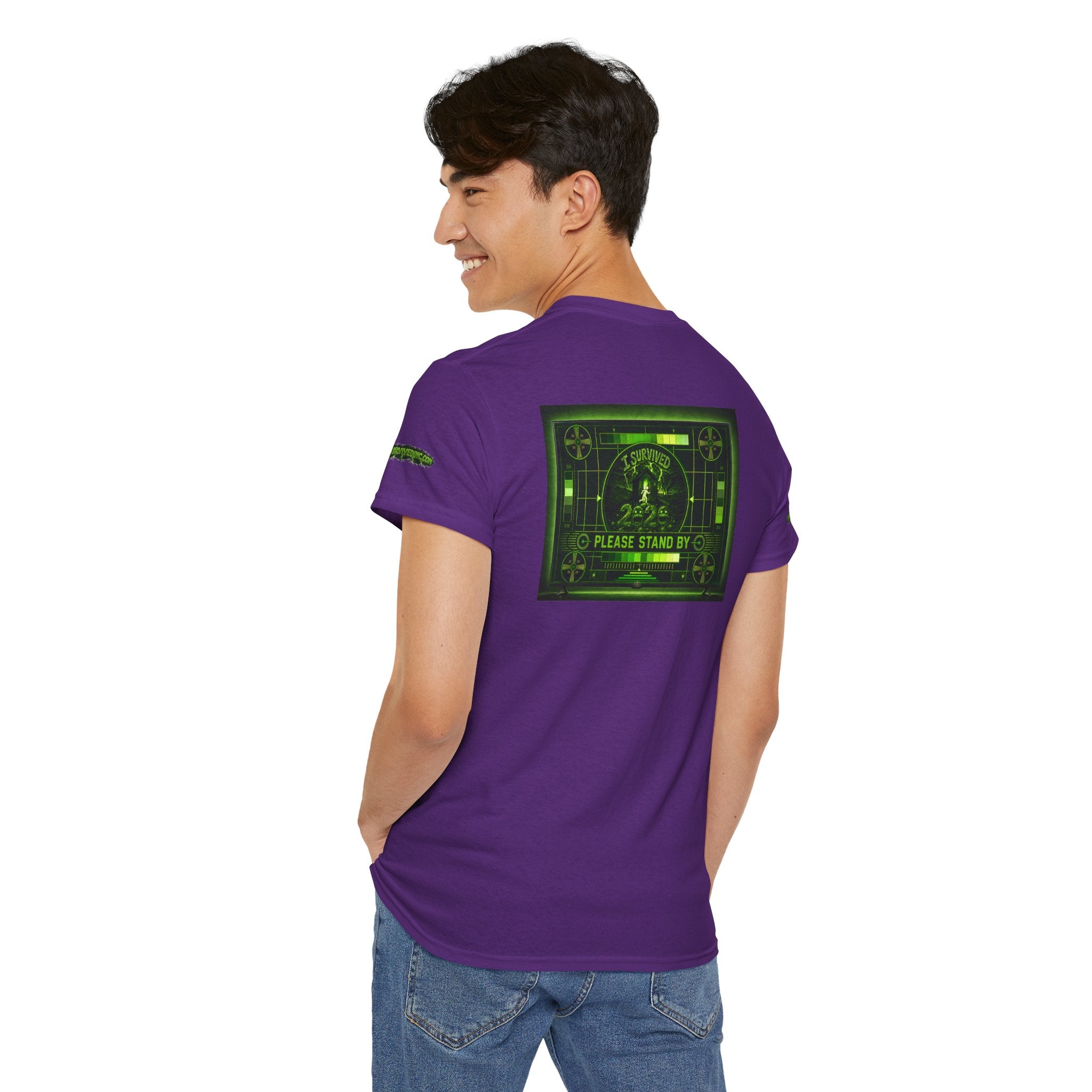 I Survived 2020 — "Please Stand By" Test Pattern Toxic Signal Tee Special Edition Summer Premiere Unisex Heavy Cotton Tee
