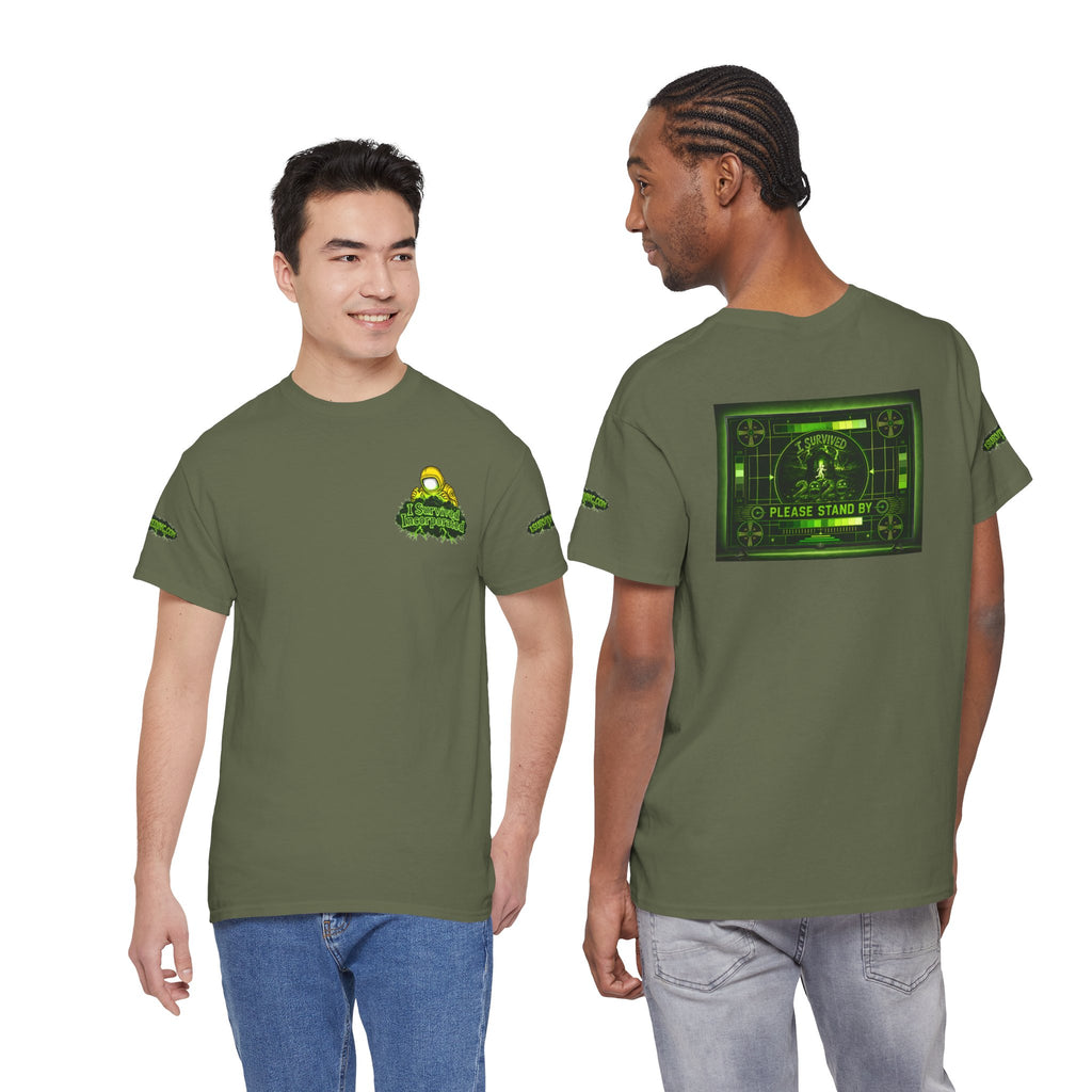 I Survived 2020 — "Please Stand By" Test Pattern Toxic Signal Tee Special Edition Summer Premiere Unisex Heavy Cotton Tee