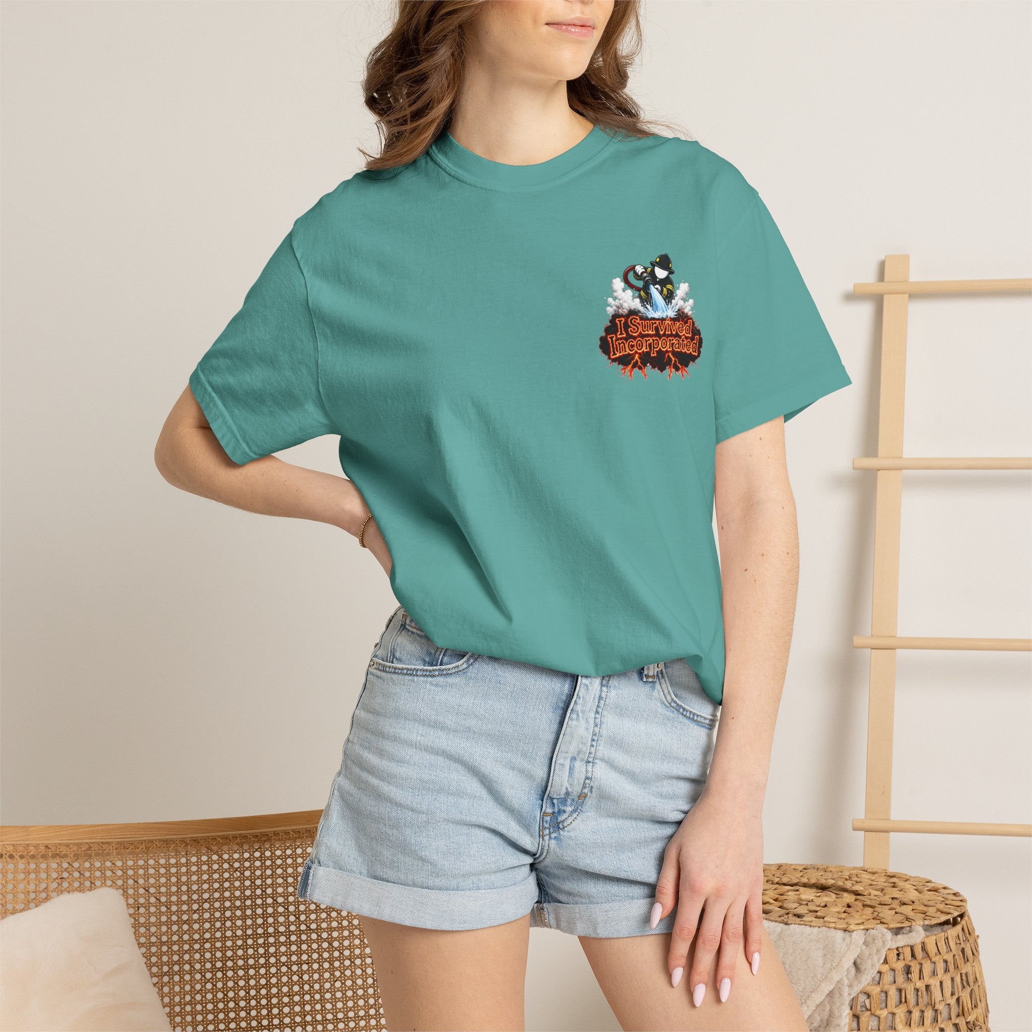 I Survived 2020 — "Please Stand By" Test Pattern Tee Wildfire Signal Edition Summer Premiere Unisex Garment-Dyed T-shirt
